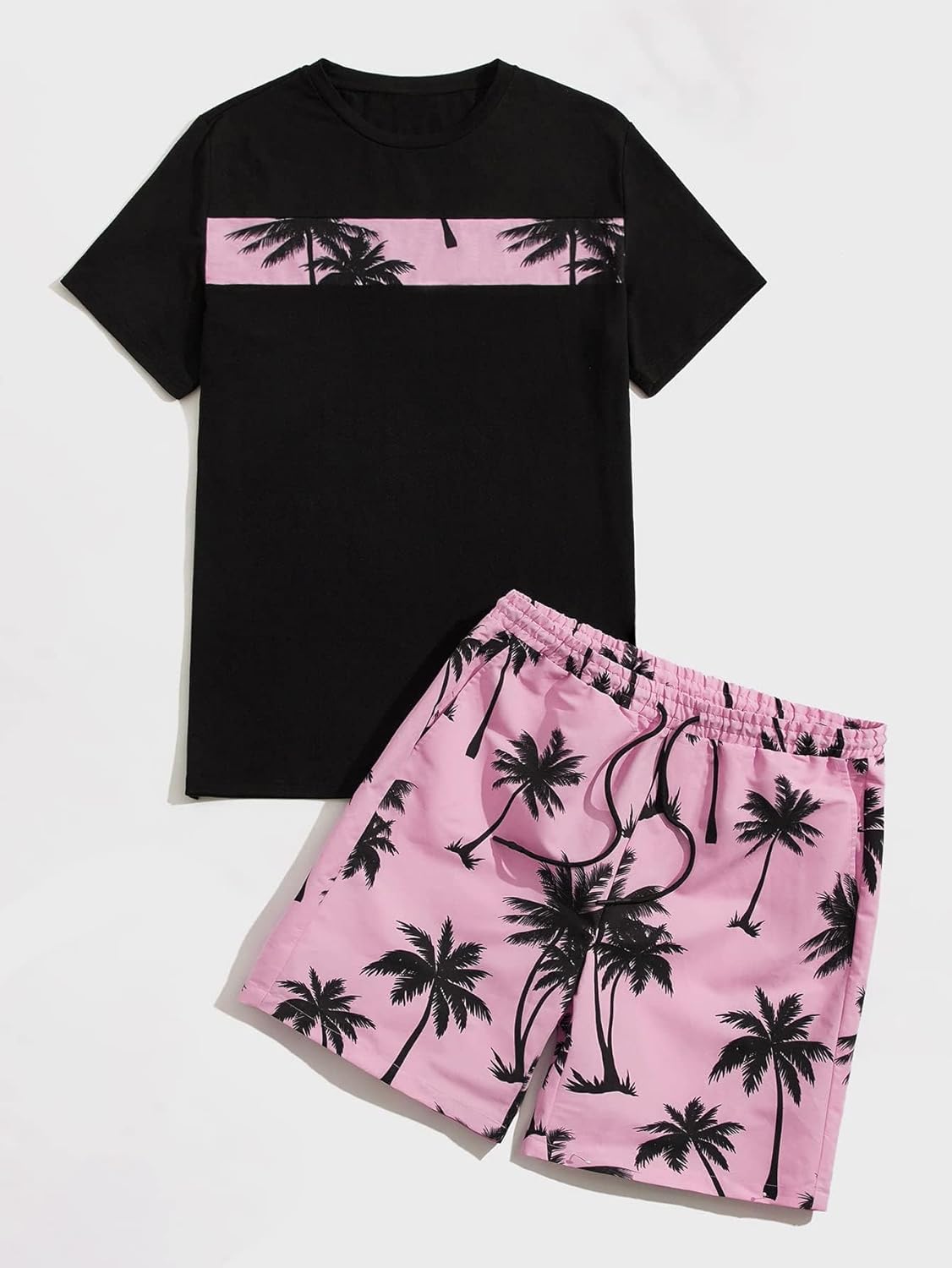 Floerns Men's Shirt and Shorts 2 Piece Sets Graphic Print Beach Outfits - Image 5