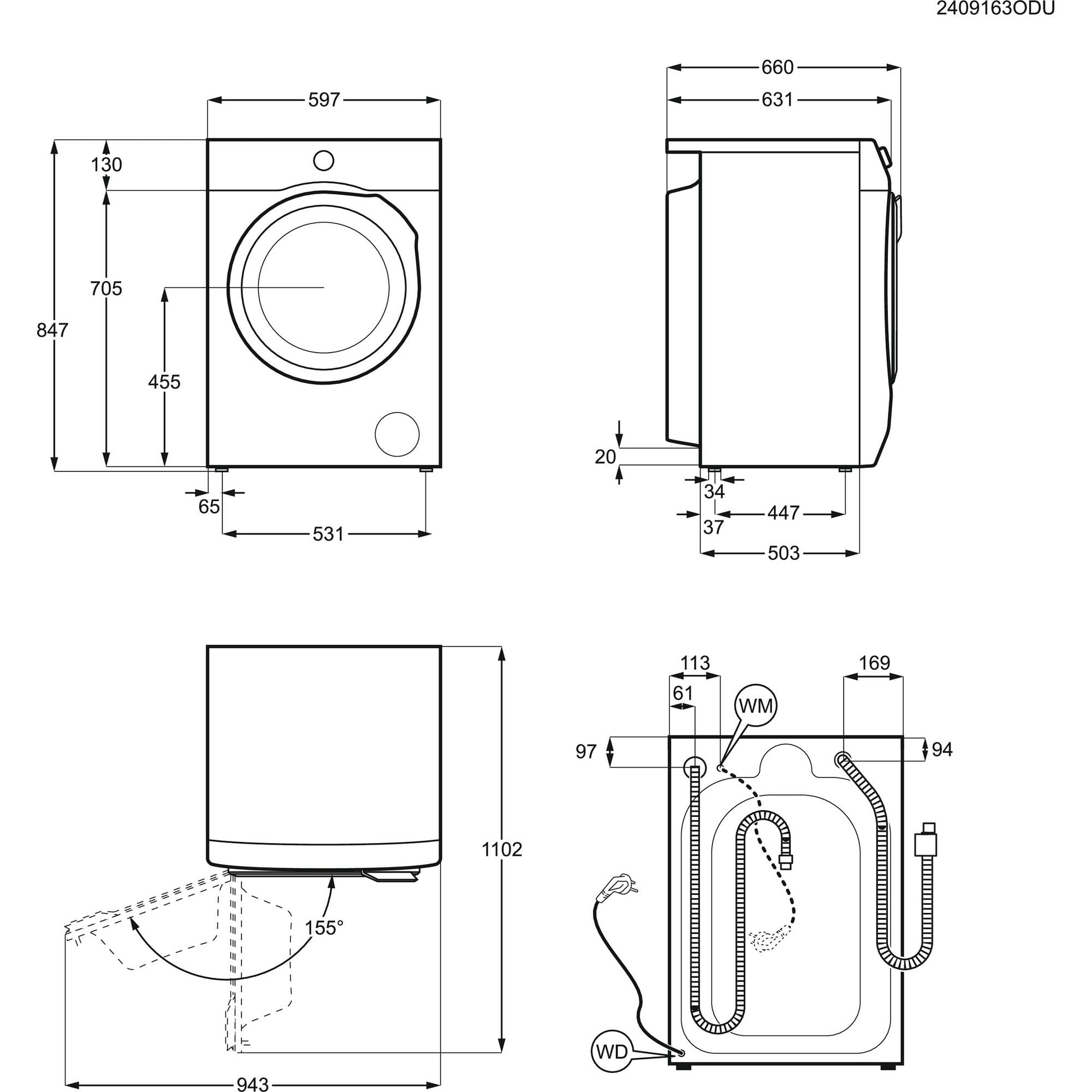 AEG WiFi Waschmaschine 10kg, Serie 9000 AbsoluteCare-SoftWater - Farbschutz & Faserschonung, A, Dampf-Programm–Weniger Bügeln & Mehr Frische, Mengenautomatik, Trommelbeleuchtung, 1400U/min, LR9WW80400