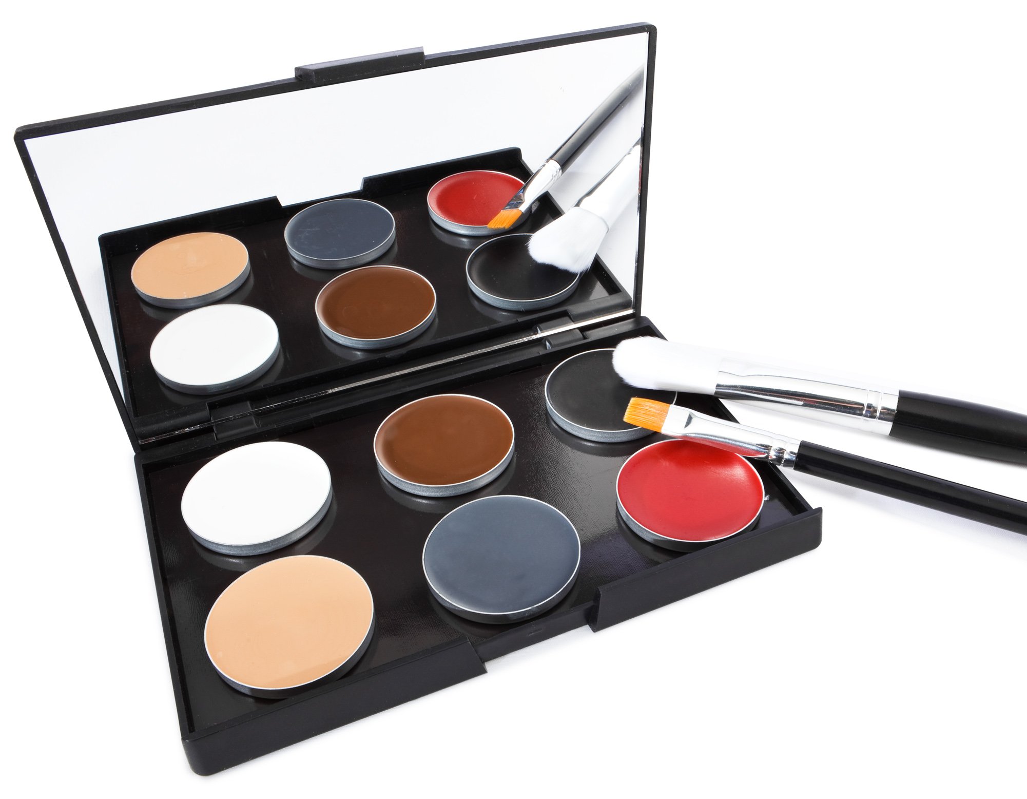 Plastic Makeup Palette with Mirror - Pro Collection (Medium size, 5.9 x 3.9 inches)