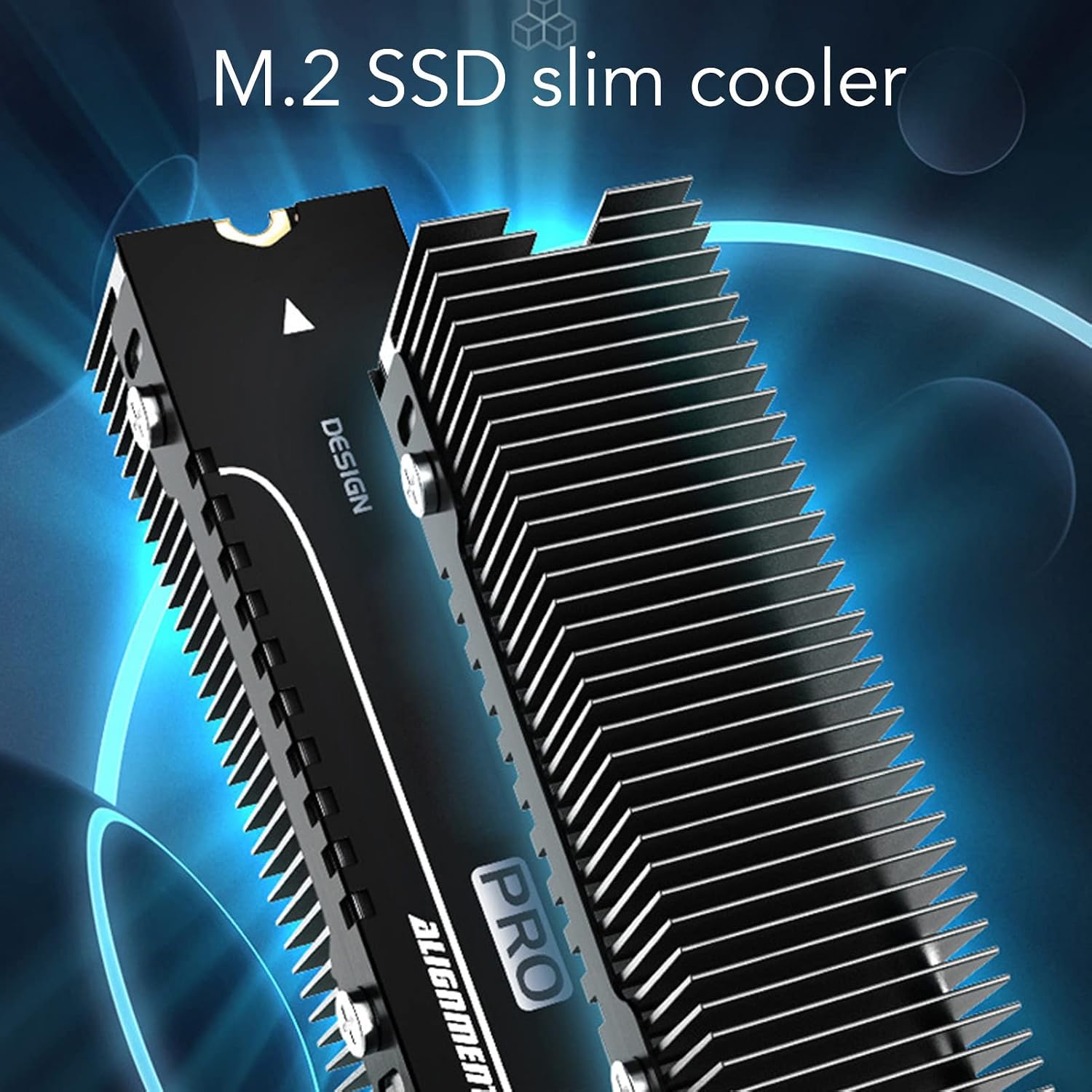 M.2 SSD Heatsink, Ultra Thin Aluminum Cooler with 38 Fins