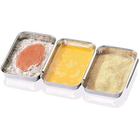 3 PIECE STAINLESS STEEL BREADING SET BY JUMBL