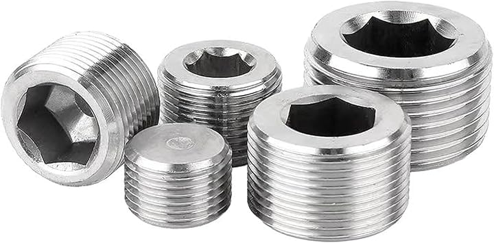Stainless Steel 316 Hex Socket Pipe Plug 3/4 NPT Male 2pcs