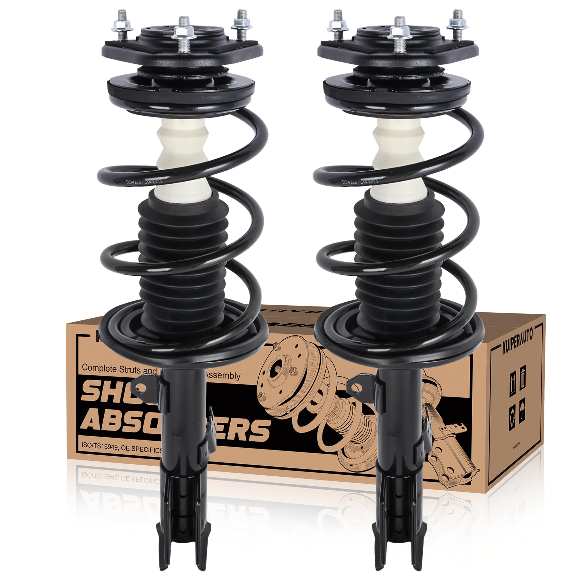 2PCS Front Struts 572598 572597,Shocks Absorbers & Coil Spring Assembly Compatible for 2009-2012 Toyota Corolla, for 2011-2013 Mateix (FWD/AWD) 2.4L L4 Replacement
