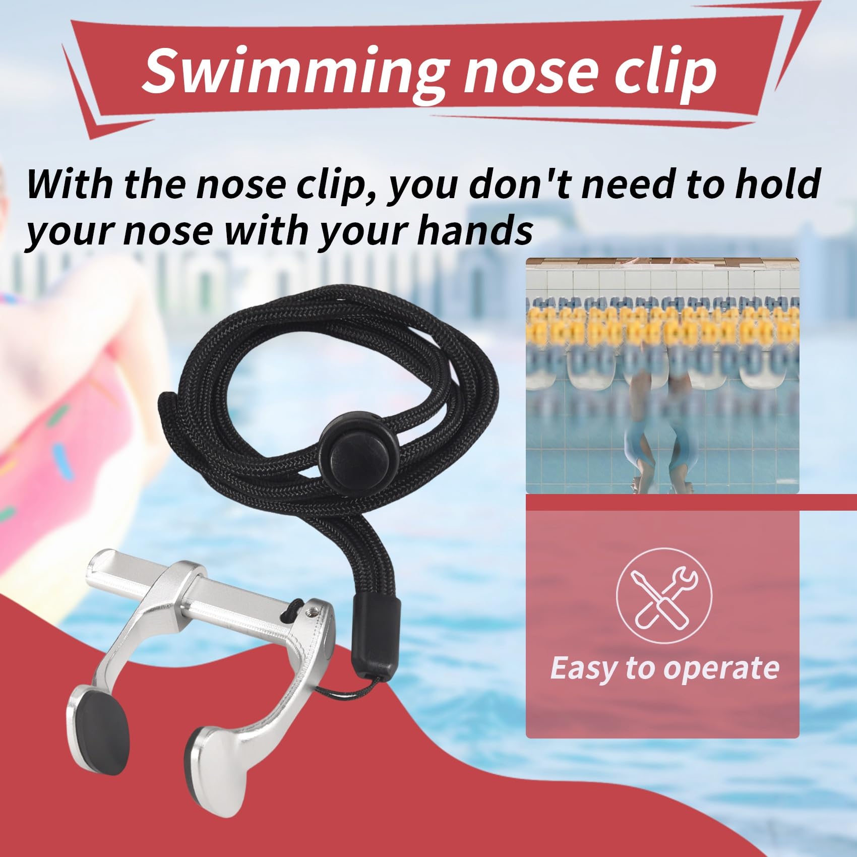 Clip Naso Aviazione Alluminio Immersione Comoda Surf Nuoto Naso6323 Clip Naso Aviazione Alluminio Immersione Comoda Surf Nuoto Naso6323