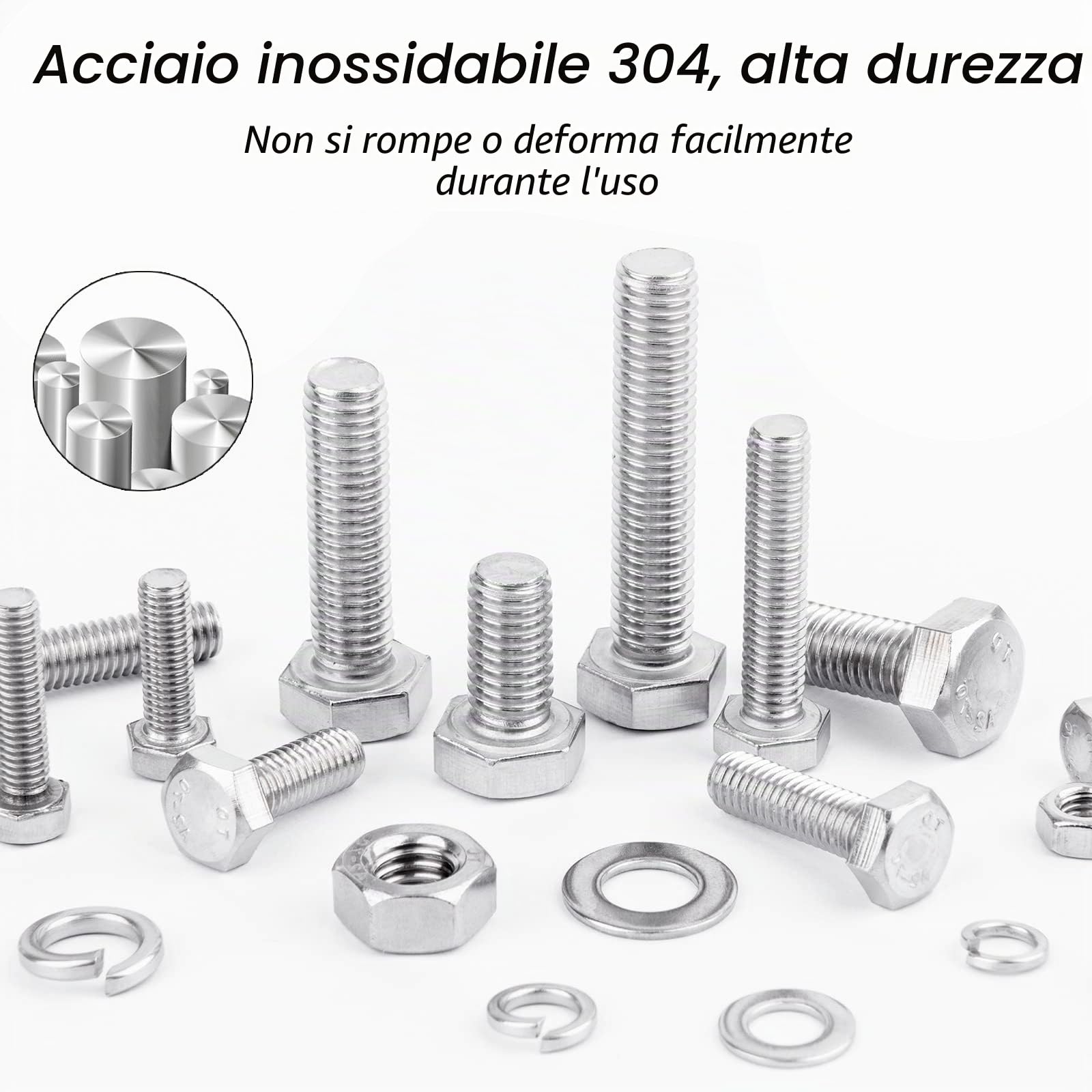 Set di 520 viti e dadi esagonali M3/M4/M5/M6, assortimento di viti con dadi, set di dadi esagonali in acciaio inox, para reparaciones