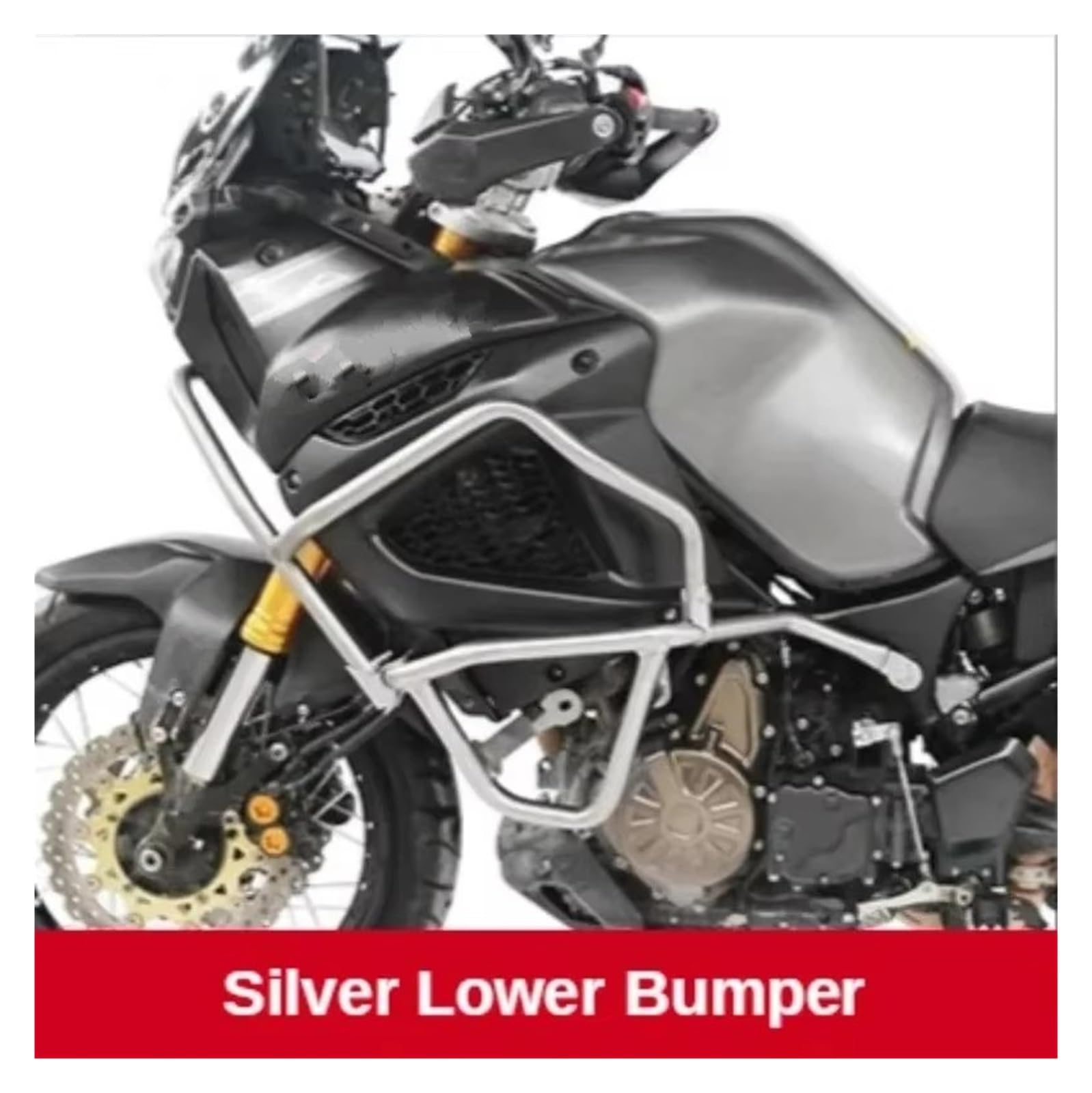 Paramotore Tubolare Per XT1200Z Moto Protezione Motore Highway Crash Bar Telaio Protezione Paraurti Carenatura Barre Protettive Motorcycle motore Paraurti(Silver lower bumper)