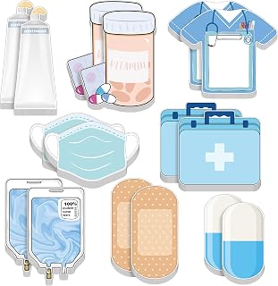 16 Pack Mini Funny Nurse Sticky Notes Nursing Student Essentials School Gifts Stationary Sticky Notes Booklet Self Stick Pads for Hospital School Supplies
