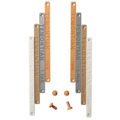 TEMONTIAN Polymer Clay Depth Guide Set, 4-Pair 13 Thickness Combinations (1-7.5mm), Color-Coded Polymer Clay Tools, Rolling Depth Gauge for Pottery Clay