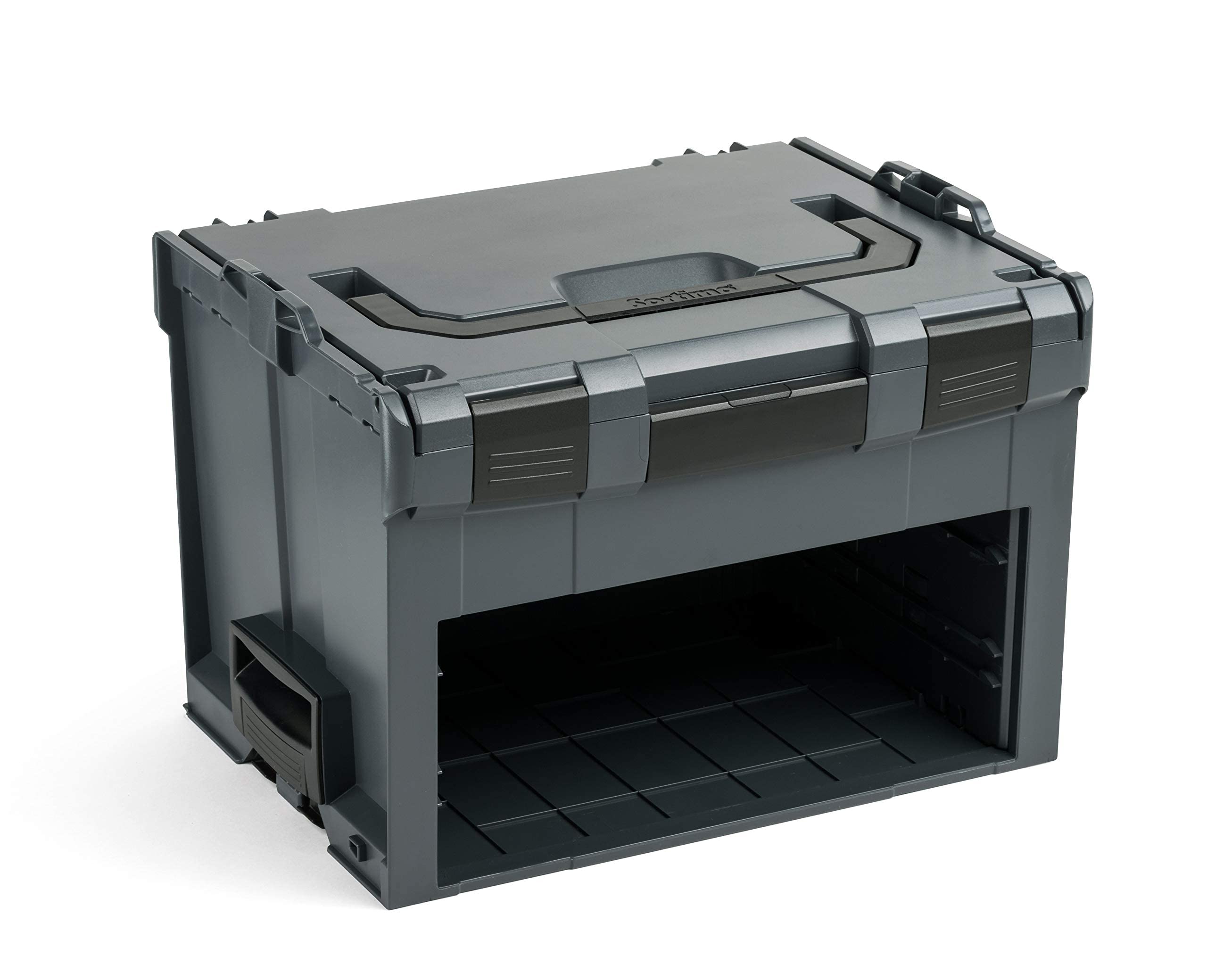 L-BOXX Sortimo walizka na elektronarzędzia LS-Boxx 306 w kolorze antracytowym | z pustym zestawem i-Boxx 72 i pustą szufladą LS 72 | L-BOXX walizka na elektronarzędzia pusta | Kompatybilna z LBoxx