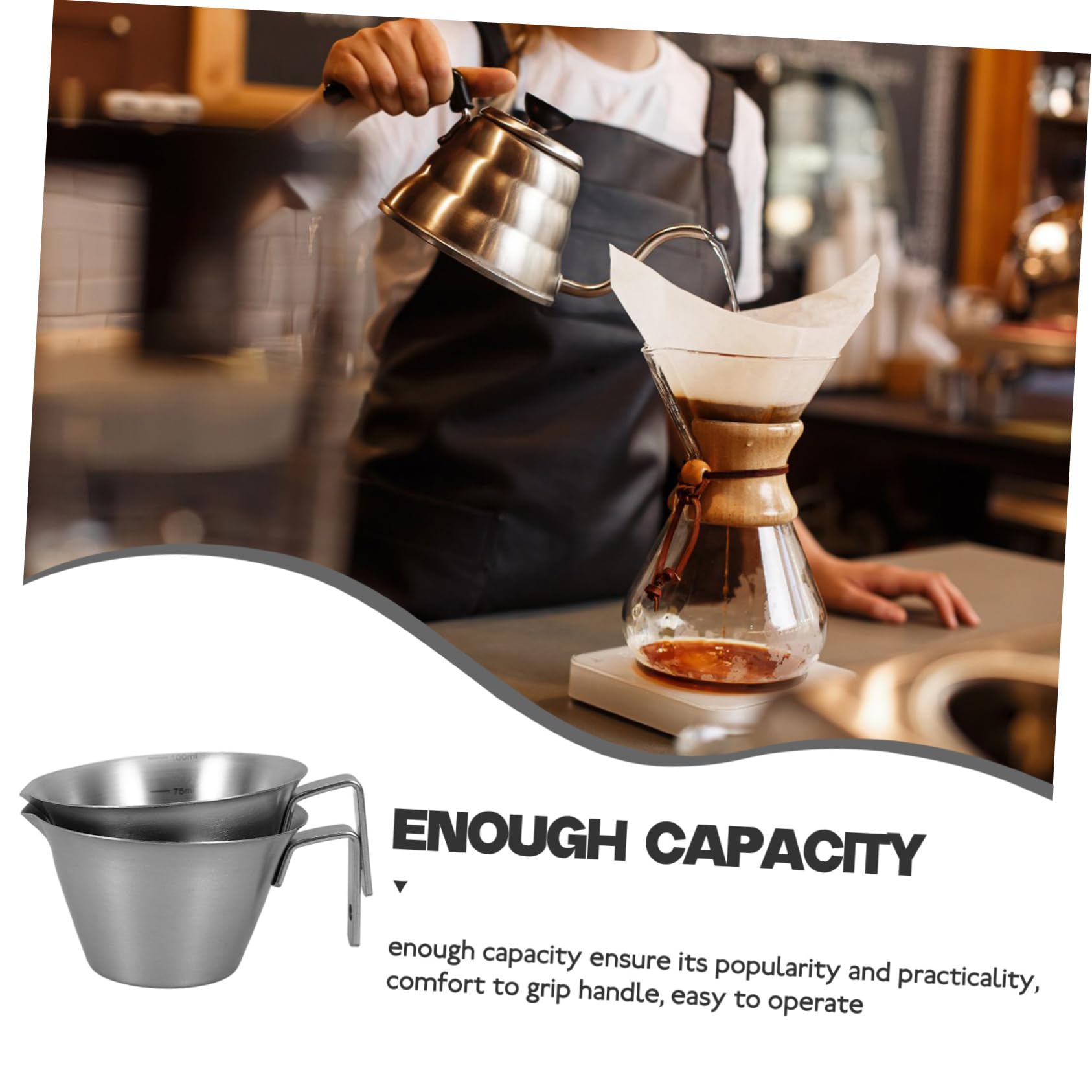 PRETYZOOM 10piezas Tazas De Espresso Inoxidable Con Para y Para Bar Cocina o Cafetería