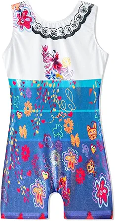 HOZIY Gymnastics Leotards for Girls Sparkly Biketard Mermaid Green Red Hot Pink Polka Dots