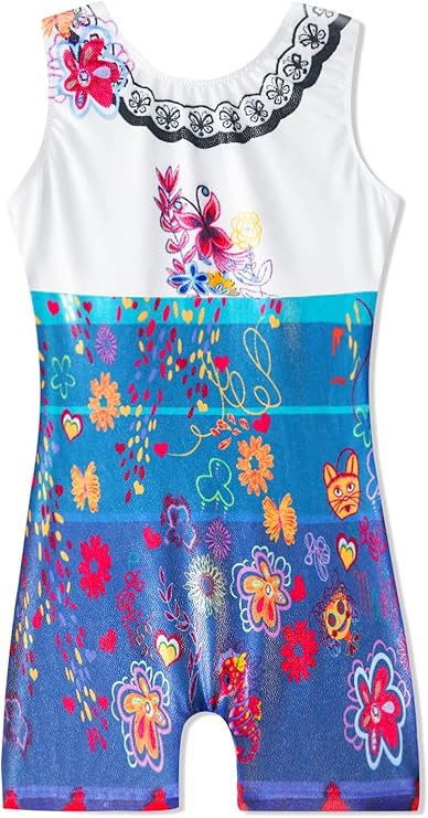 HOZIY Gymnastics Leotards for Girls Sparkly Biketard Mermaid Green Red Hot Pink Polka Dots
