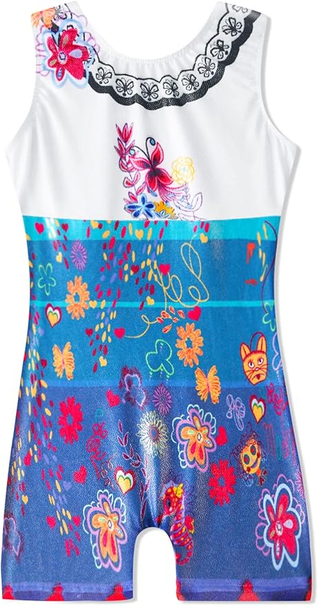 HOZIY Gymnastics Leotards for Girls Sparkly Biketard Mermaid Green Red Hot Pink Polka Dots