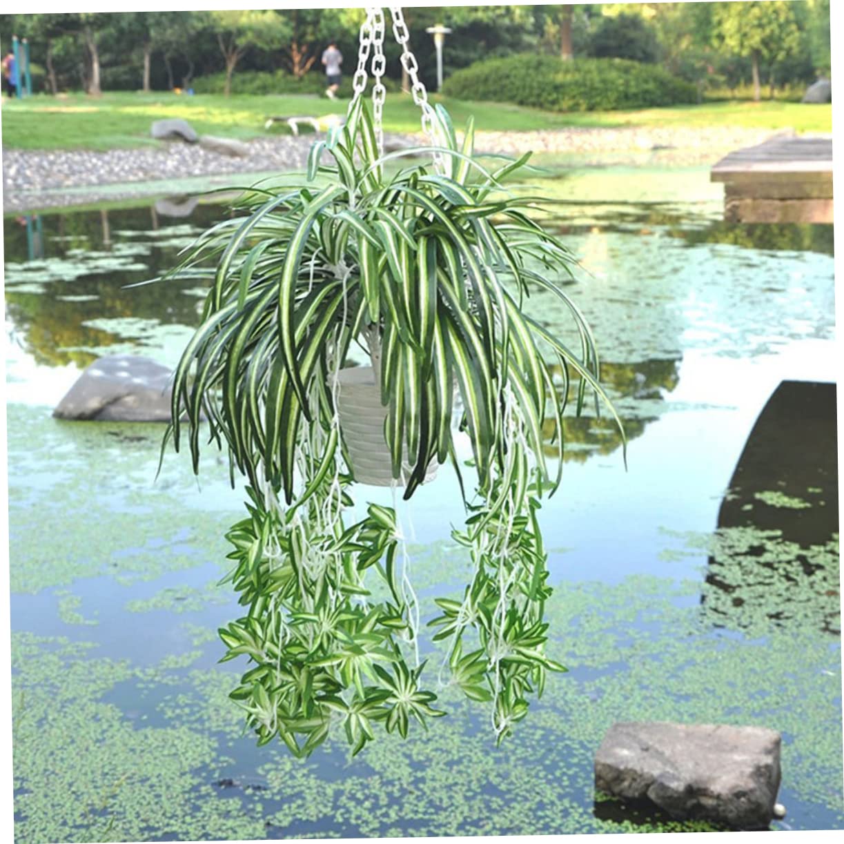 Alipis 6pezzi Finta Pianta Rampicante Chlorophytum Plastica Per Decorazione Casa Per Matrimonio Ufficio e Festa