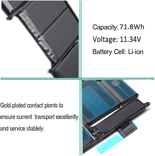 Miniatura 2 de A1502 - Batería de repuesto para MacBook Pro Retina de 13 pulgadas finales de 2013 mediados de 2014 principios de 2015 MacBook Pro A1493 A1582 EMC