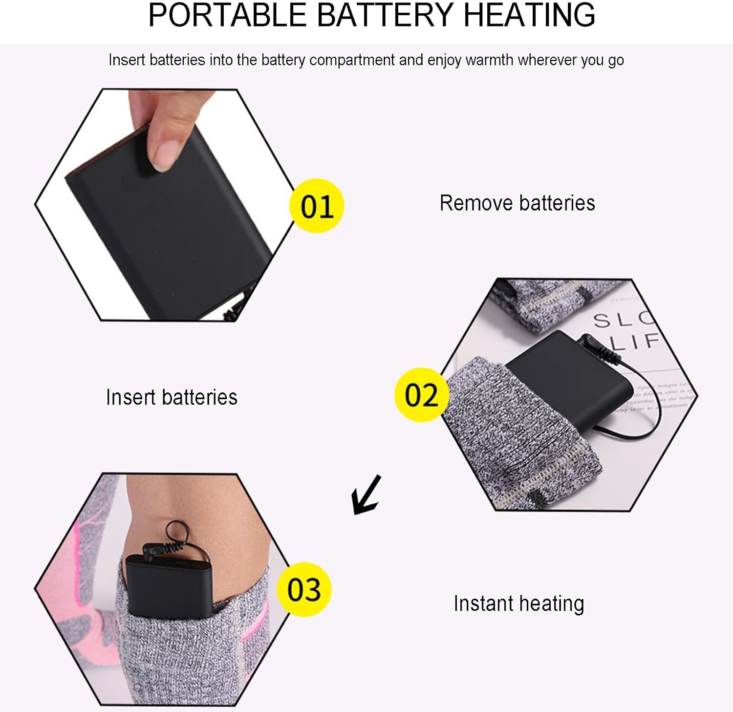 Heated Socks Rechargeable,Heated Ski Socks with Remote Control,3 Heating Levels,5000mAh Battery Powered,Foot Warmer for Cold Weather Hunting Hiking Fishing Cycling