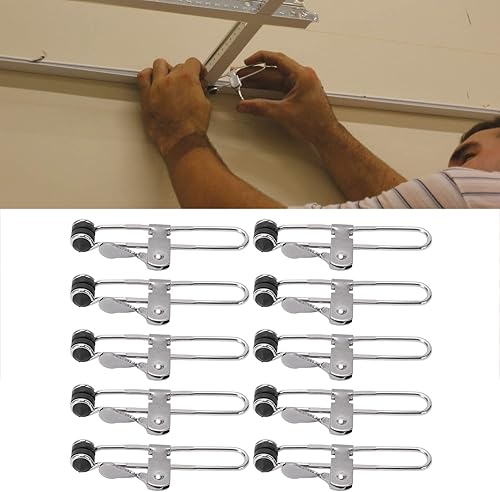 Abrazadera de trinquete, abrazaderas de rejilla de acción de palanca, herramientas manuales de techo suspendido, 10 abrazaderas de rejilla de acción