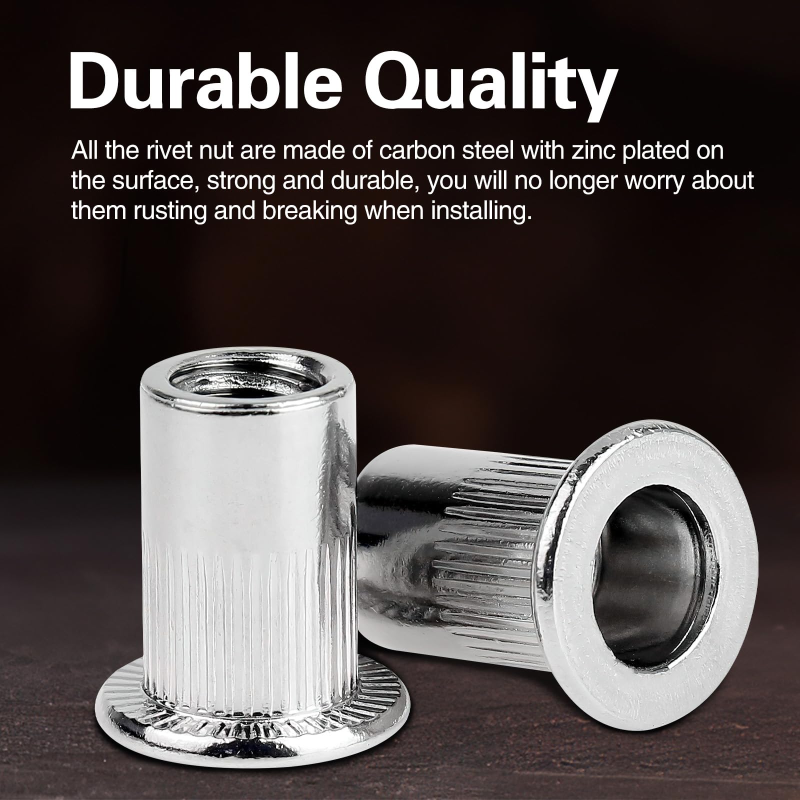 DADO RIVETTO MULTI-GRIP, M8 Gambo Pre-cottura In Acciaio Al Carbonio Colore-Ve8608 EUR 18,29 - Foto 8