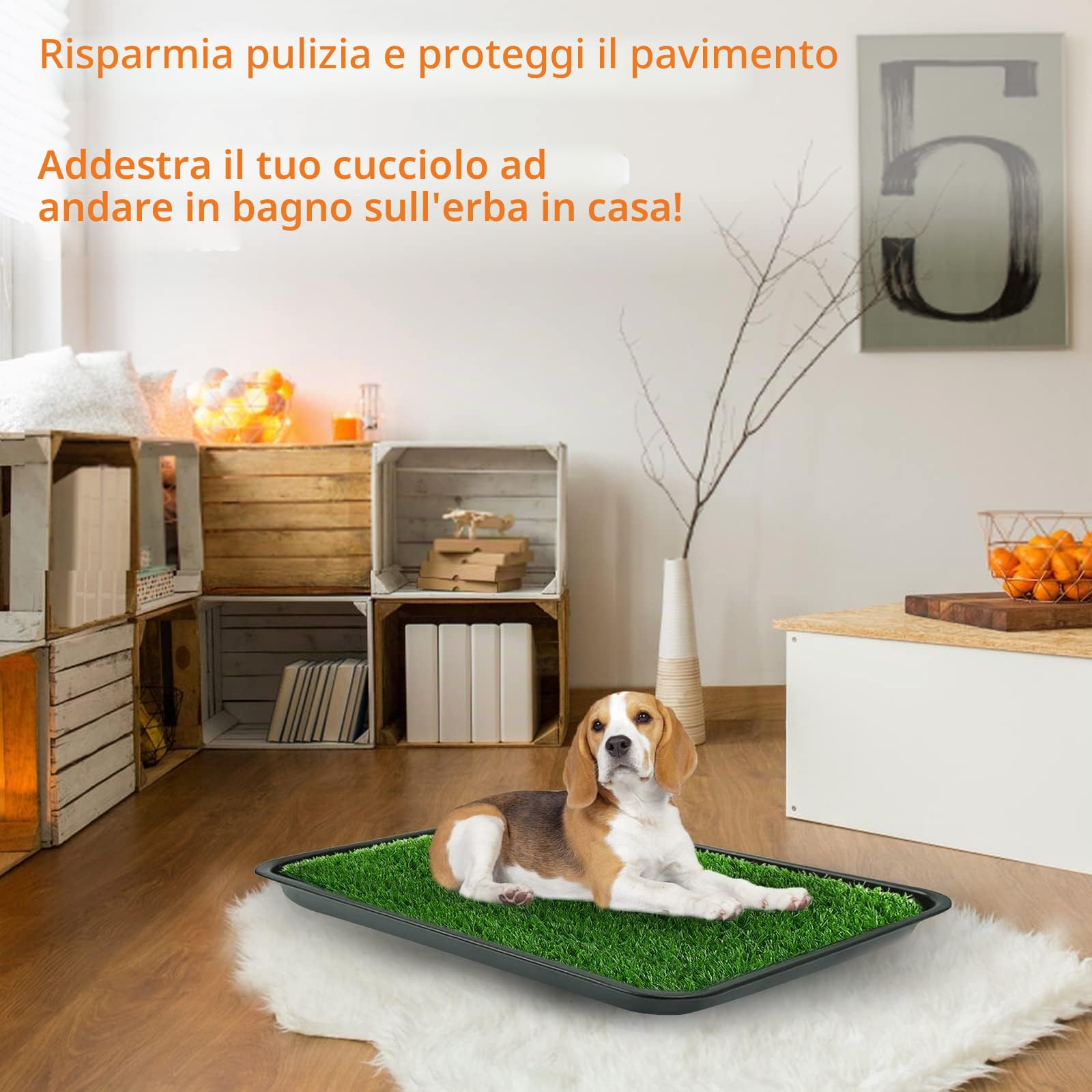 50x60CM Lettiera per Cani,Lettiera Cane,Lettiera per Cani da Interno,Tappetino per Erba per Cani,WC per Cani,Erba Artificiale Finta per Cani da Fare pipì in Interni ed Esterni