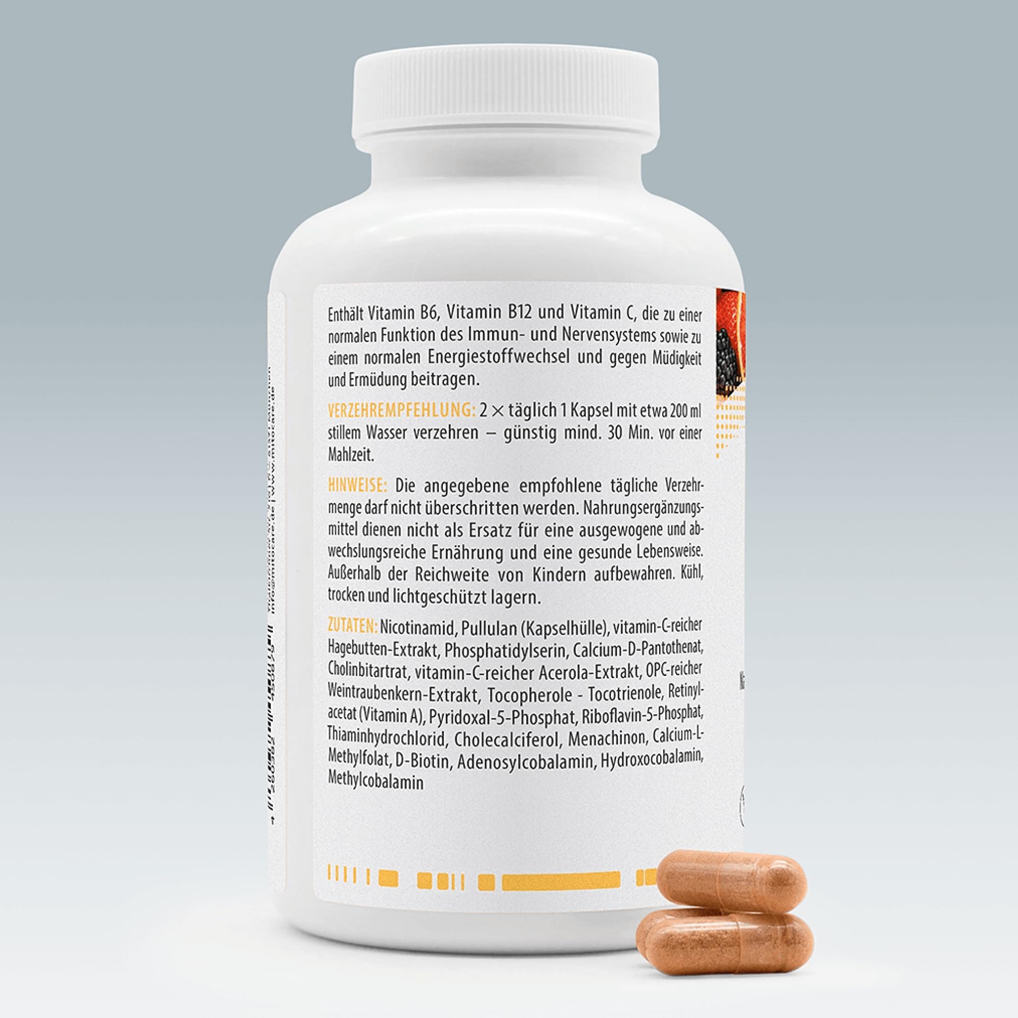 MITOcare Vitamine Total - alle 13 Vitamine kombiniert - hochdosiert & bioaktive Formen - mit Cholin & OPC - vegan & ohne Zusatzstoffe - 3-Monatspackung mit 180 Kapseln