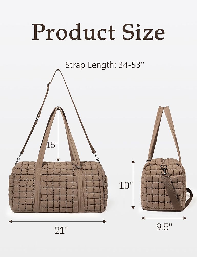 Quilted Puffer Overnight Bag Cheap Quilted Duffle Bags Factory