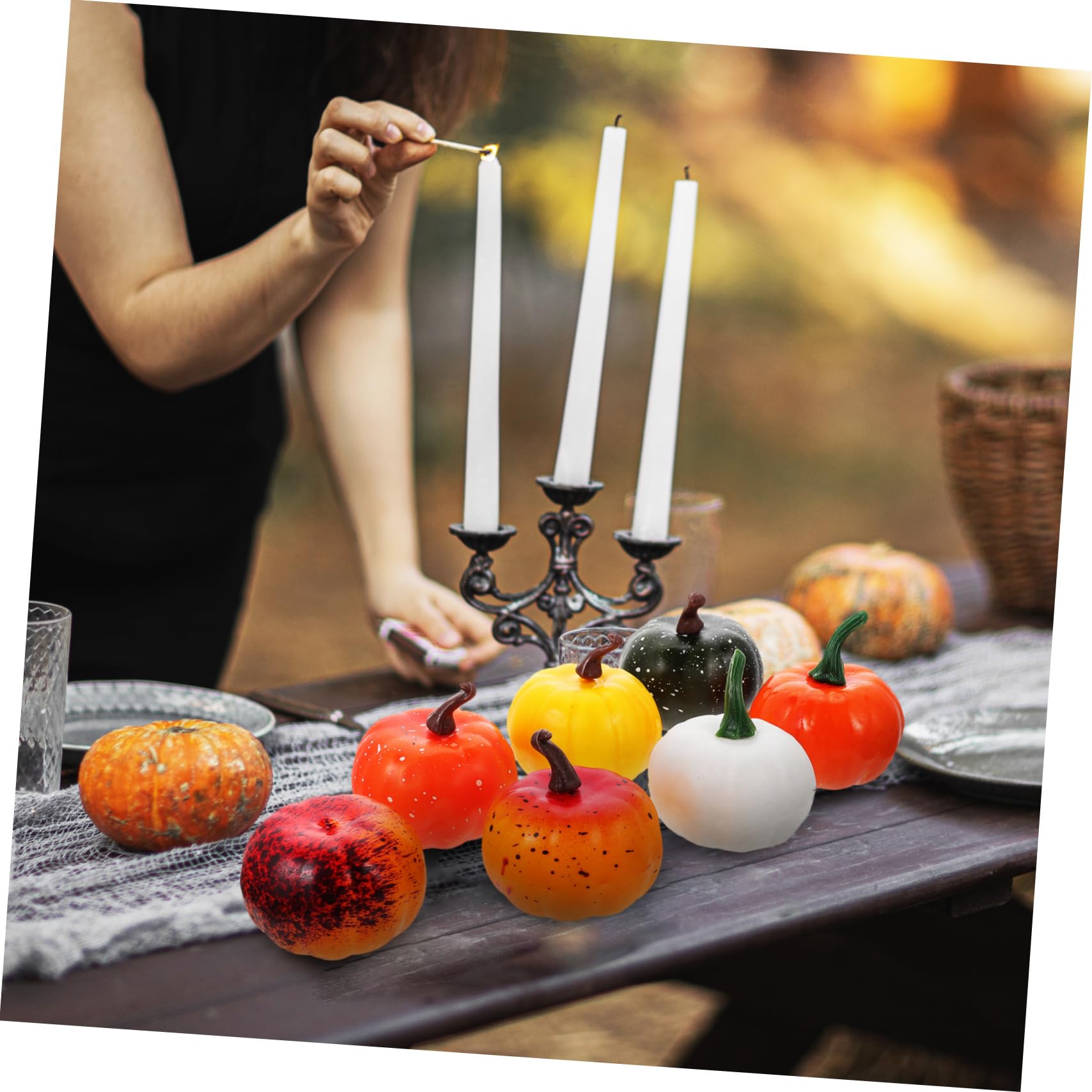 TOPBATHY 48 STK künstlicher Kürbis künstliche Kürbisse Halloween-Schaum- dekore auf dem Tisch Halloween Pumpkin Party-Requisiten -Modelle