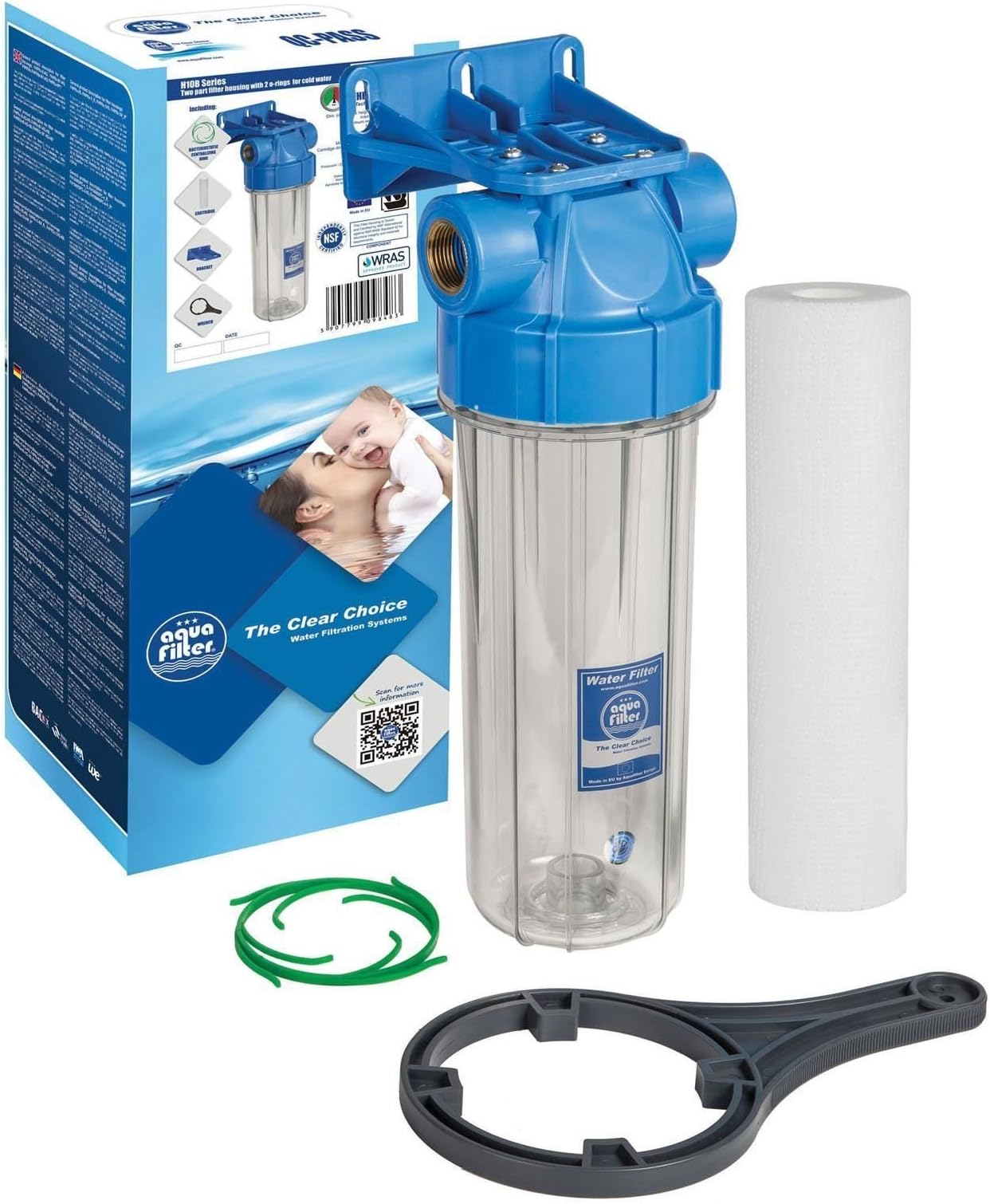 1/2" Cold Water Filtration in-Line Purify System Housing + Whole Filter Set