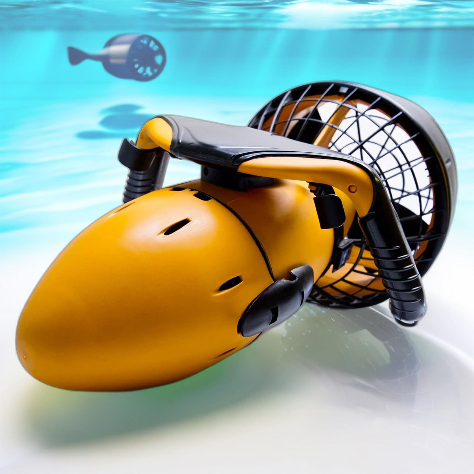 Seascooter Submarino de 300W/500W, Buceo, Snorkel en el océano o la Piscina para maximizar su Aventura de Buceo Submarino,500W