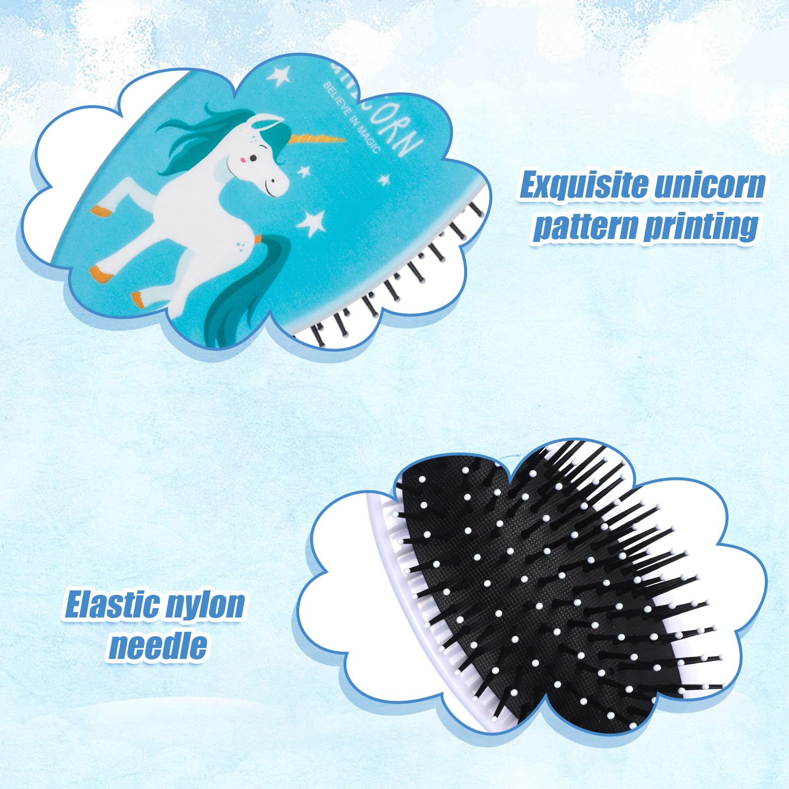 Juego de 4 cepillos de pelo para desenredar, antiestáticos, para masajes, para mujeres y niñas, pelo largo o corto