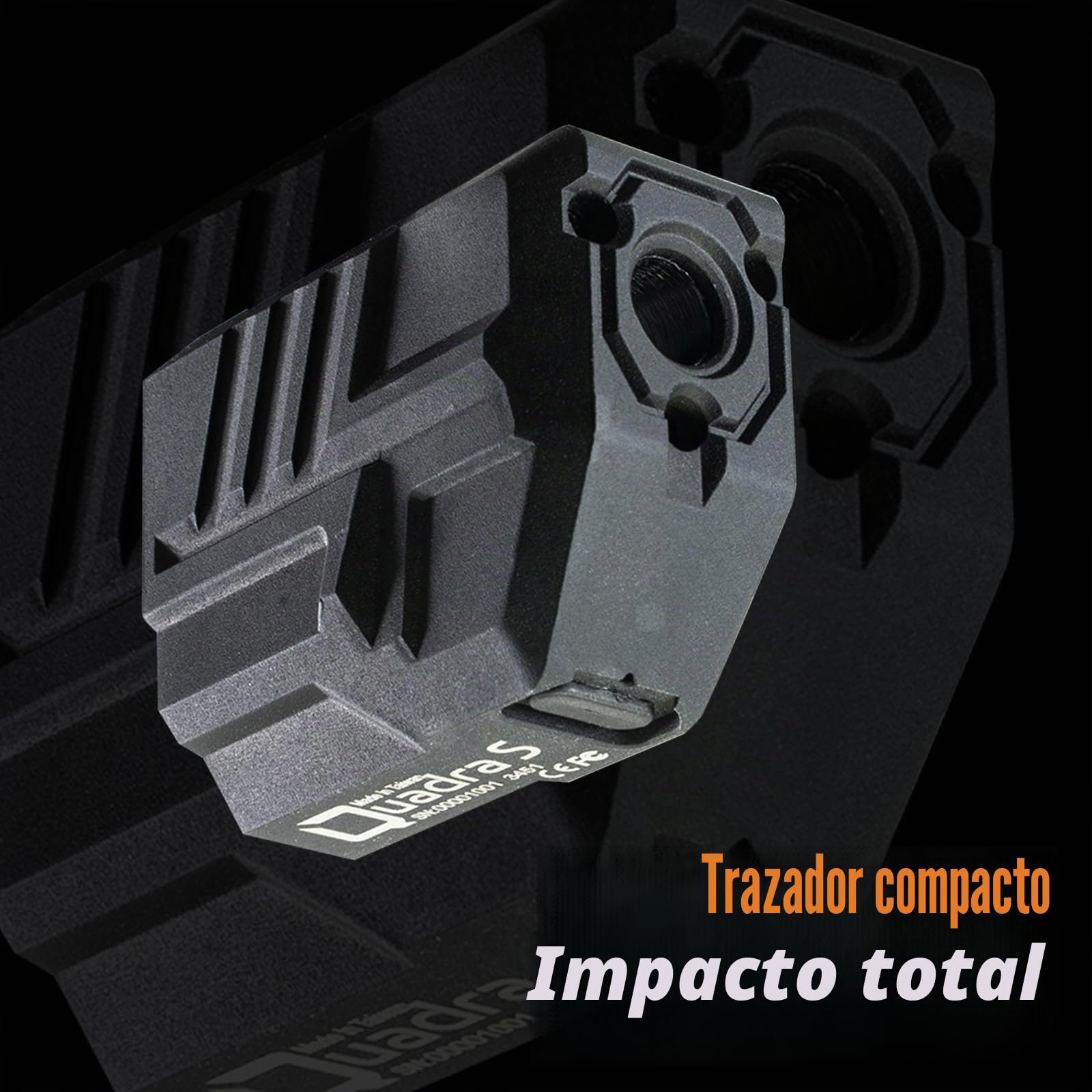 ACETECH Unidad de trazador de aire Quadra con modo flash, diseño cuadrado compacto para rosca CCW de 14 mm, incluye adaptador CW de 11 mm