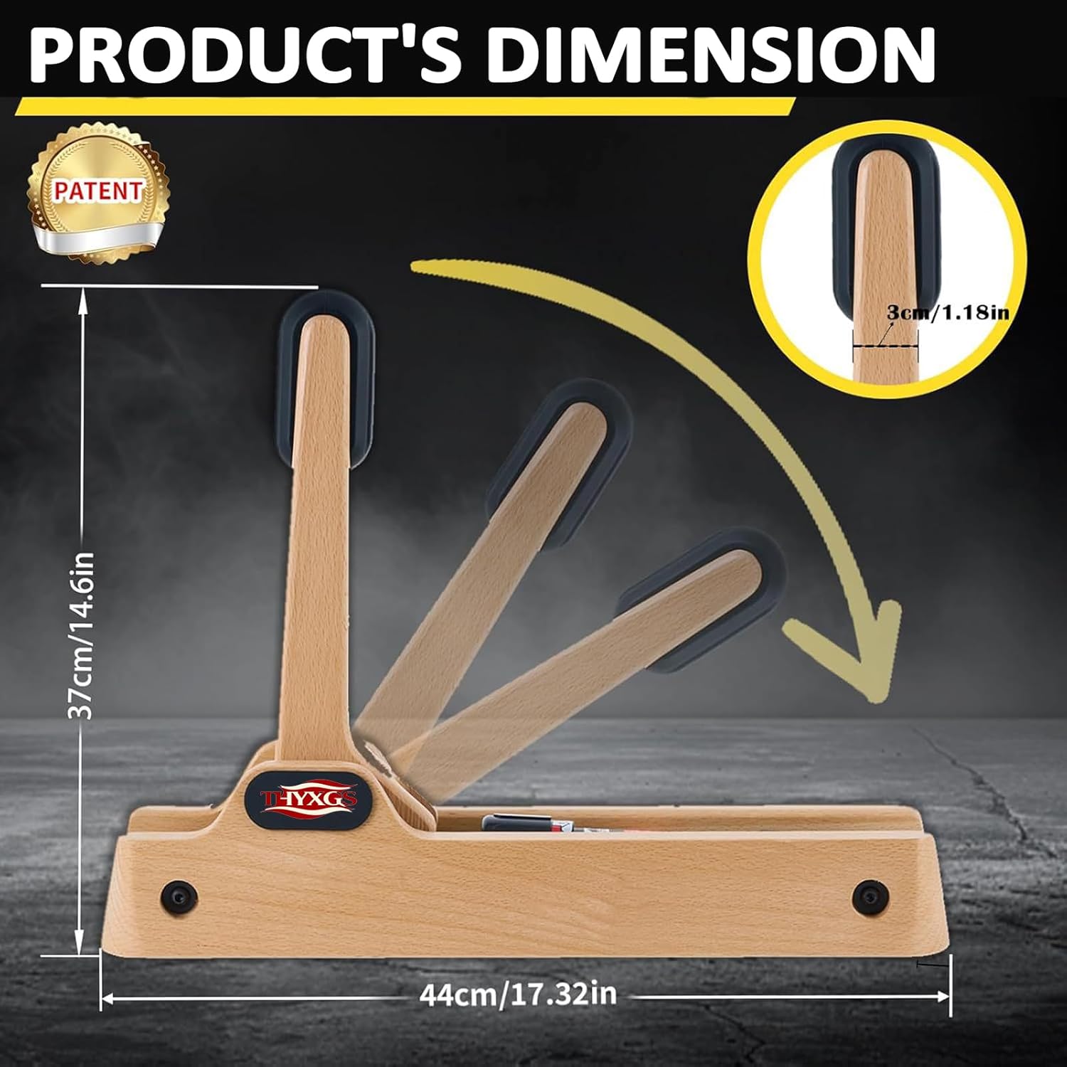 Arm Wrestling Training Equipment, Wooden Forearm Strengthener, 3cm Handle Width, 1-12 Adjustable Hydraulic Resistance, for Home/Gym Training