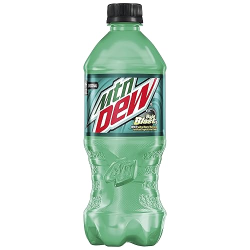 Mountain Dew Baja Blast Botellas de 20 onzas Edición Limitada MTN (paquete de 12), 240 onzas líquidas