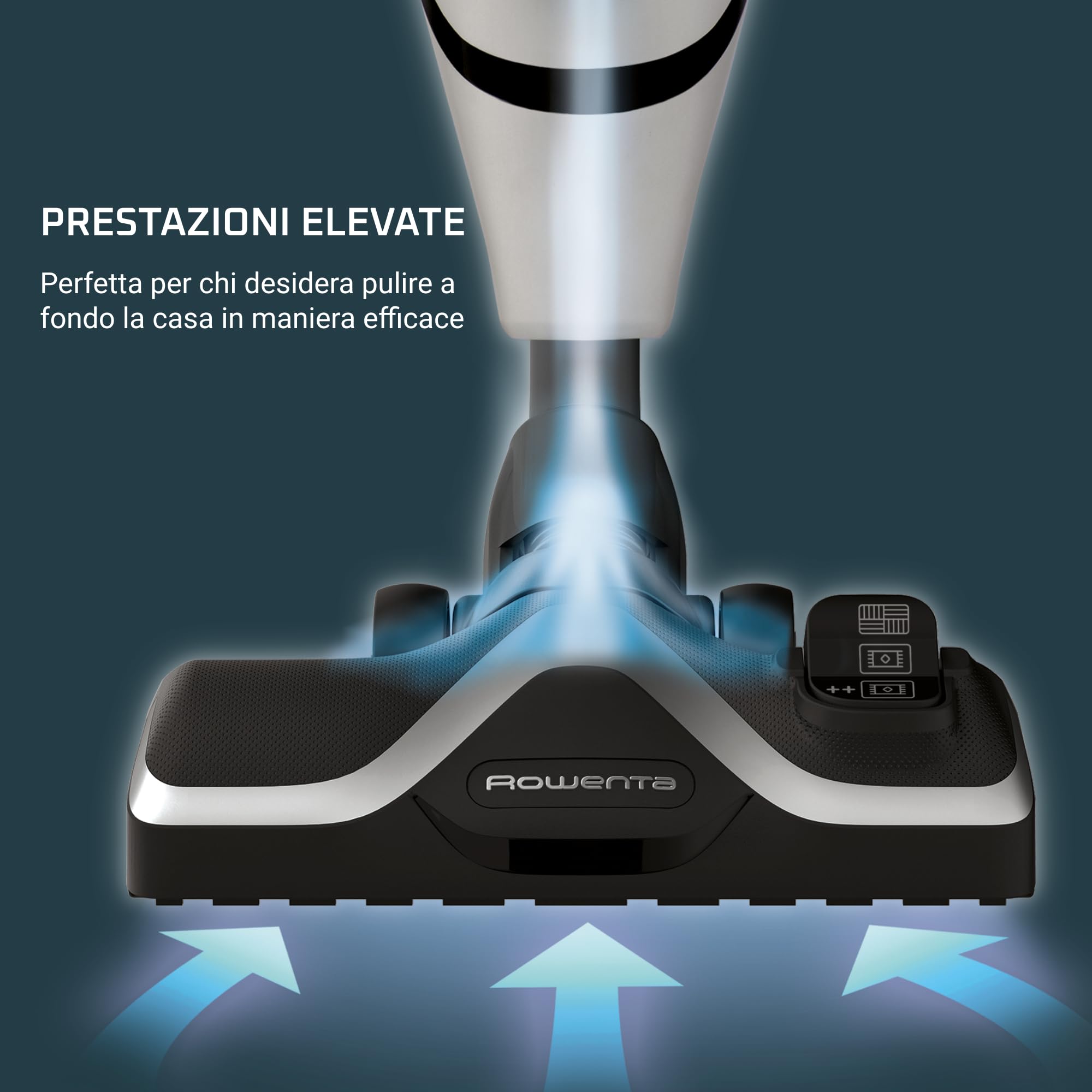 Rowenta Powerline Extreme, Scopa Elettrica con Sacco e con Filo, Capacità 2.2 l, Potenza 750 W, Rumorosità 77 dB, Bianco, RH8037