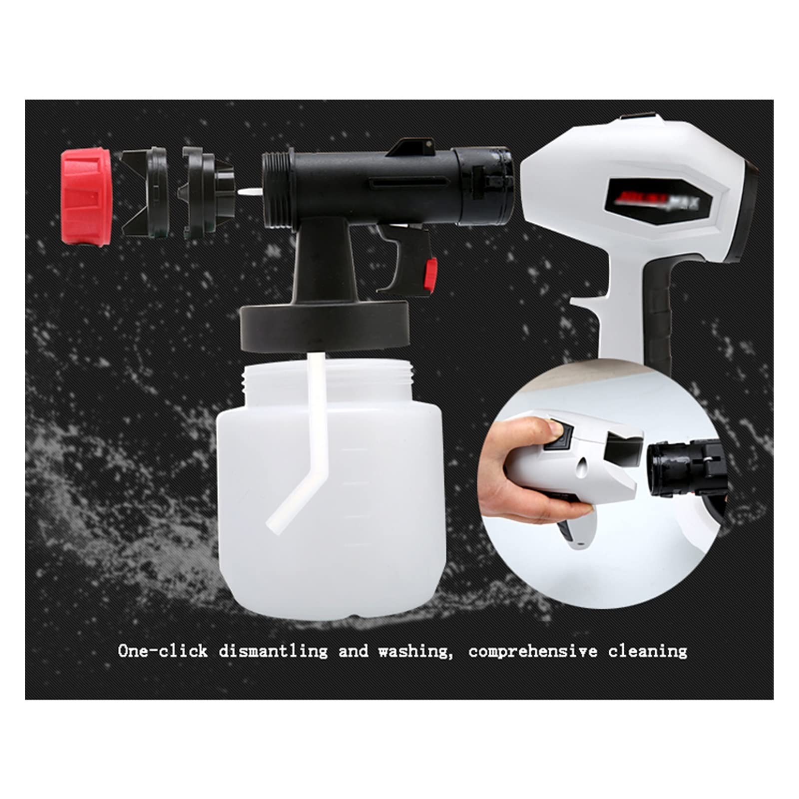 Máquina de pintura automática de flujo ajustable de pistola de pulverización sin aire sobrealimentada eléctrica de alta potencia de 1280W Maquinaria y Accesorios