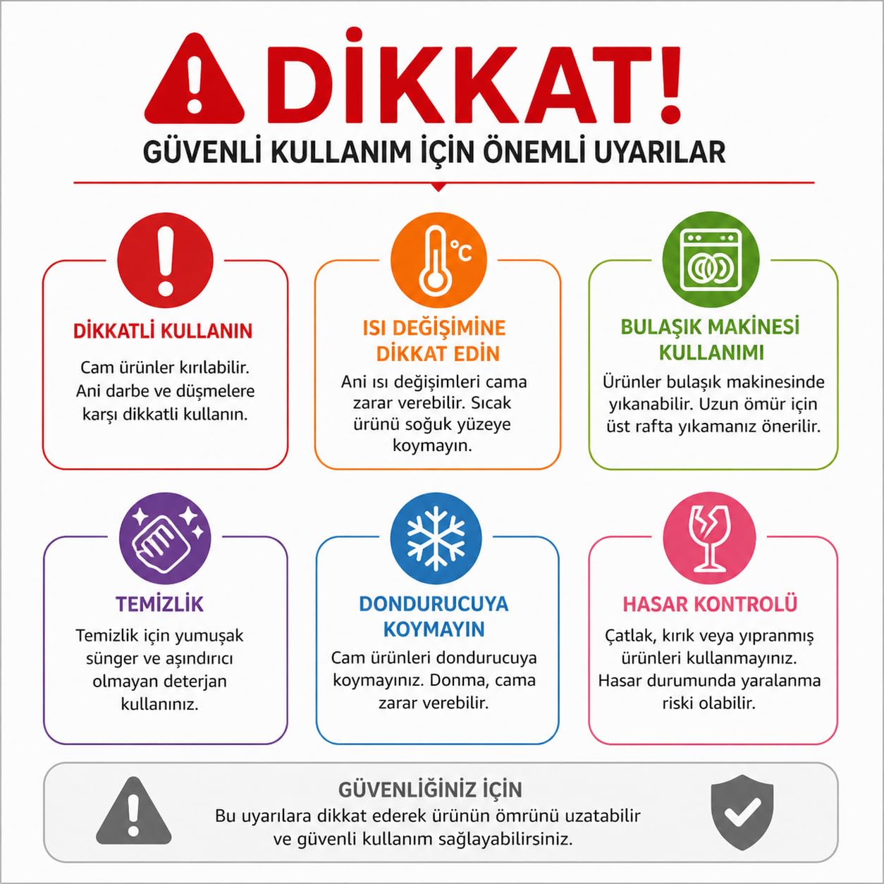 6’lı Kristal Desenli Uzun Cam Bardak – Şeffaf Meşrubat Bardağı, Su, Meyve Suyu ve Kokteyl İçin Zarif ve Dayanıklı Bardak Seti