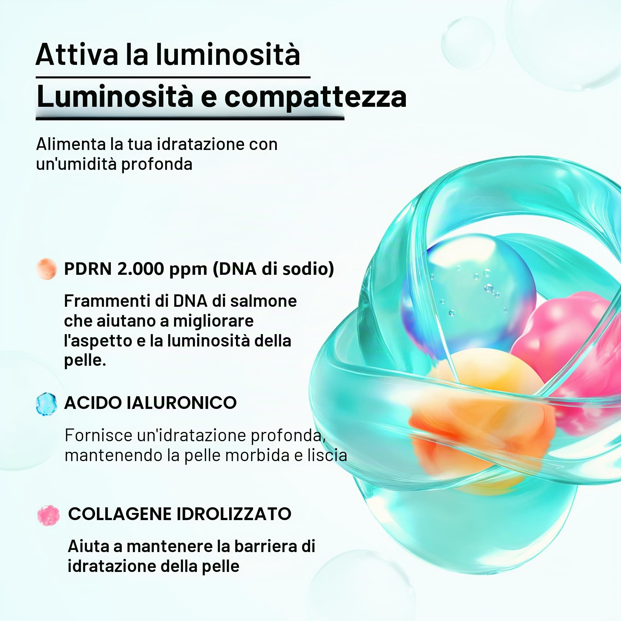 Anua PDRN Collagen Glow Facial Serum Spray - Mist viso PDRN con Acido ialuronico, Effetto glass skin, Idratazione rimpolpante immediata, Cura rassodante e rinfrescante, Skincare coreana (30 ml)