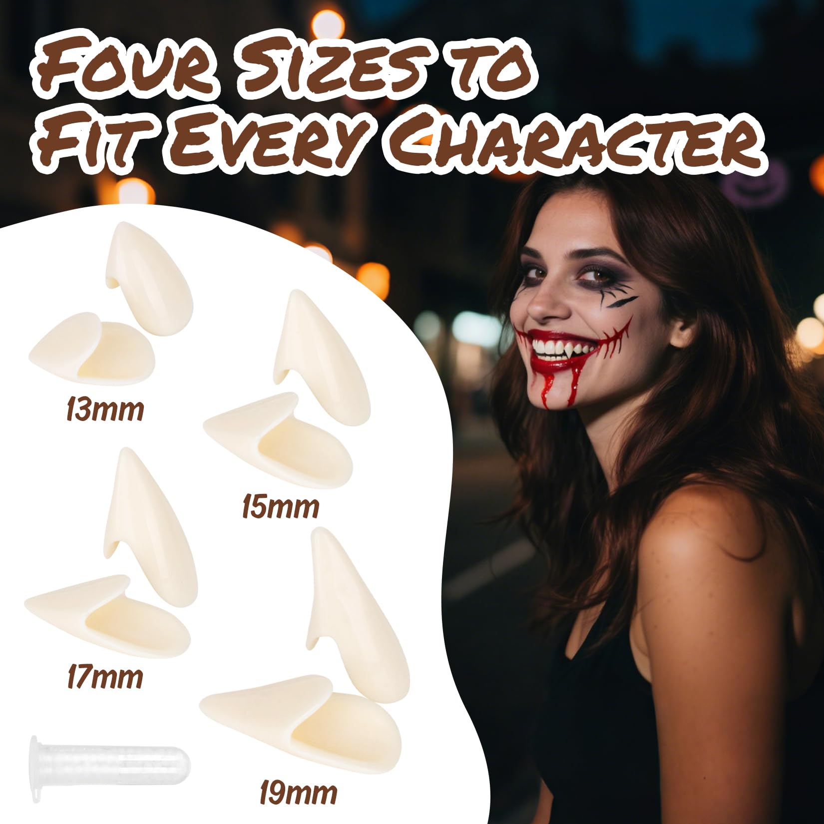 Swag Fangs Snapklik.com : RAINFLOW Vampire Fangs For Cosplay - 12 Pairs Fake ...