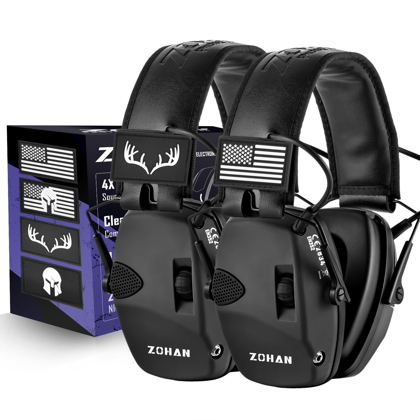 zohan electronic shooting earmuffs noise reduction gun range headphones