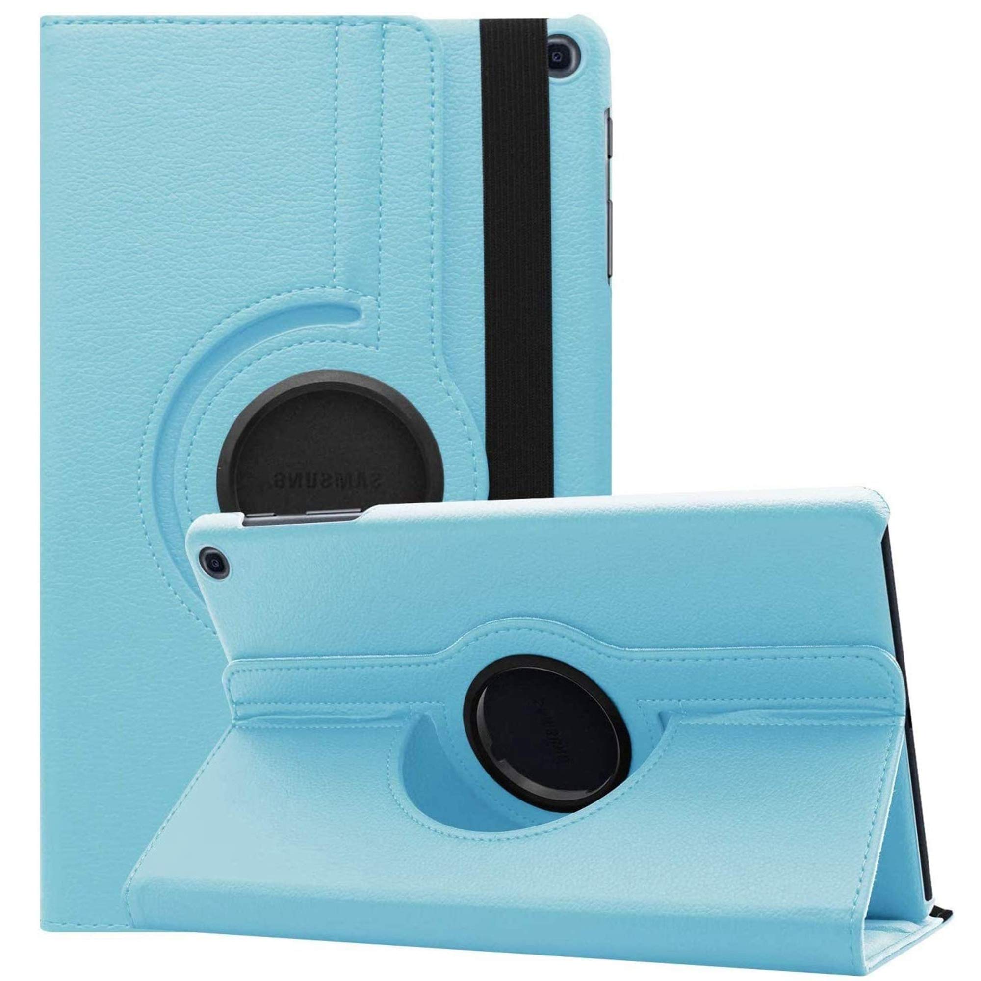 swook rotating stand flip cover case for samsung galaxy tab a7 10.4 inch [2020 release] sm- t500 t505 t507 tab flip cover case (aqua)