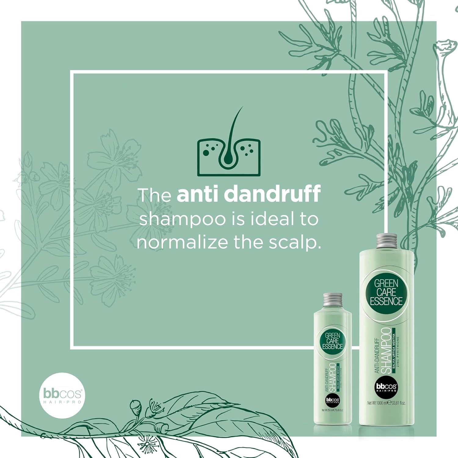 Green Care Essence Hair Fall Control Shampoo Professional Strengthening Treatment for Hair Density 250ml (Anti-Dandruff, 250 ml) - Image 5