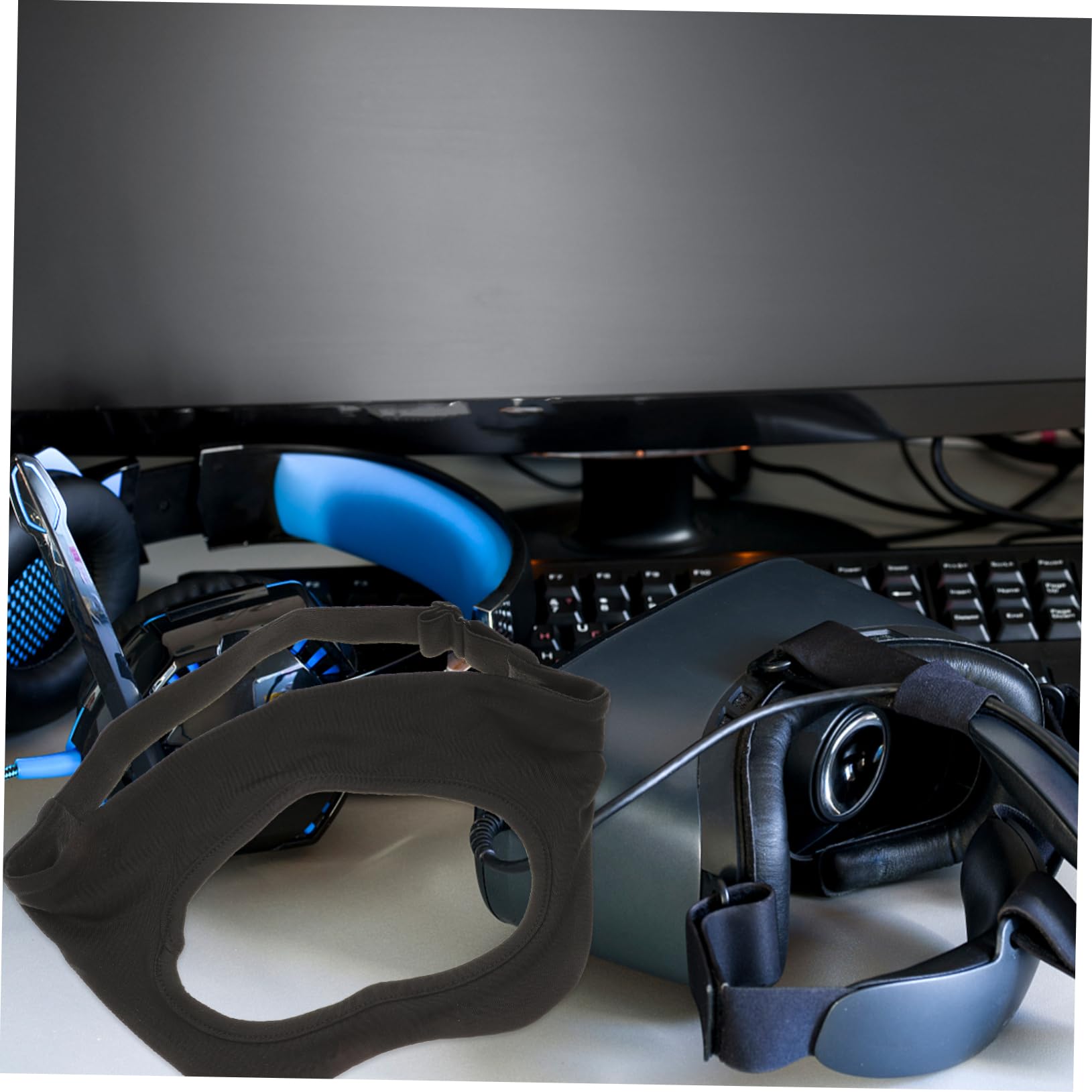 UKCOCO 5 Pezzi Di Maschera Per Dormire Con Imbottitura Elastica Lavabile E Comoda Per Il Gioco Vr