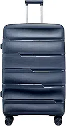 Mala de Viagem Grande 32kg em Polipropileno Cadeado TSA Rodas 360 Gladiador P2G (Azul Marinho)
