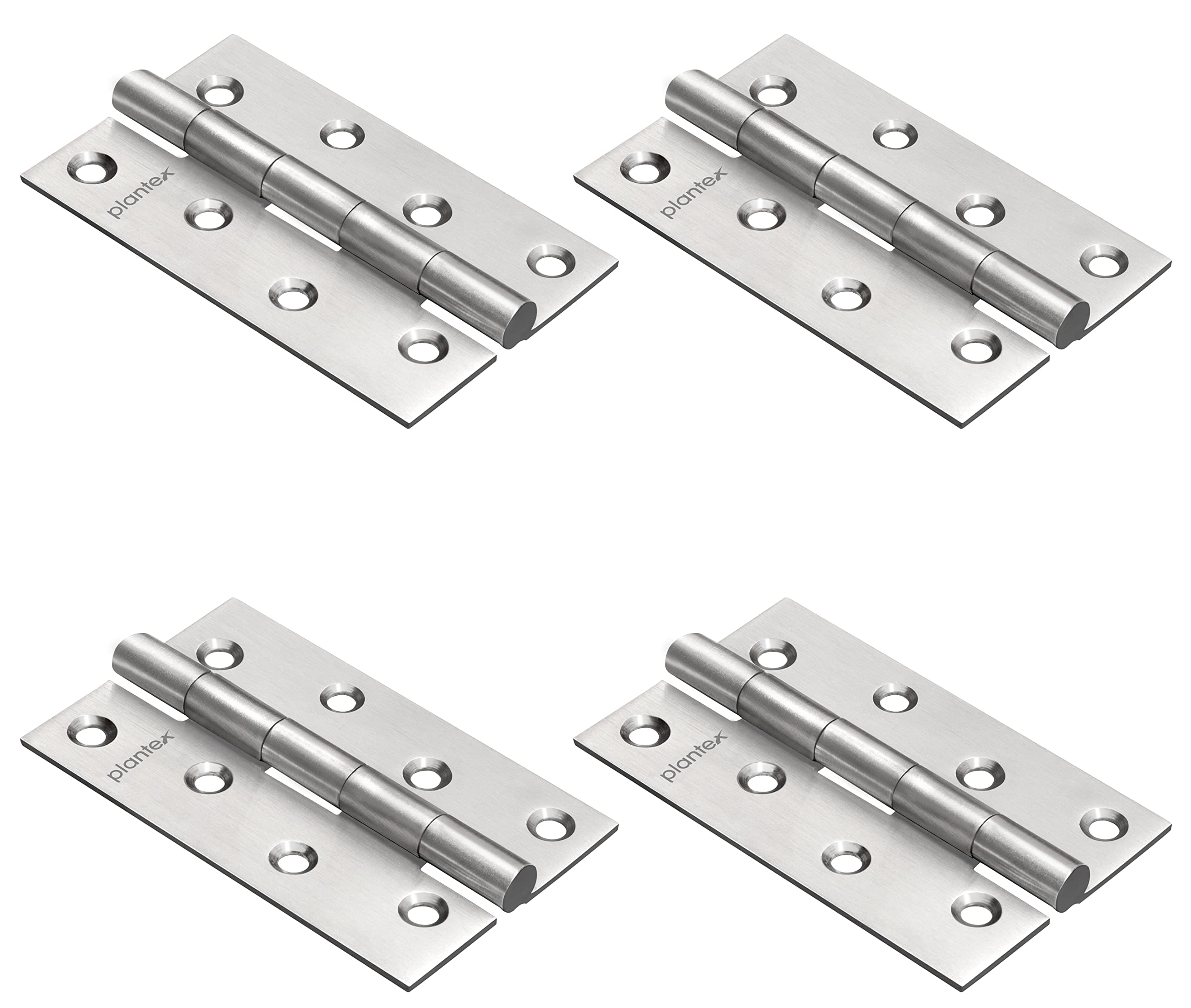 Plantex Door Butt Hinges 4 inch x 14 Gauge/2 mm Thickness Home/Office/Hotel/Door Hinges for Main Door/Soft Close Hinge for Bedroom/Kitchen/Bathroom/Kabza - Pack of 4 (Satin Matt) (B0BC833ZT9) Amazon Price History, Amazon Price Tracker