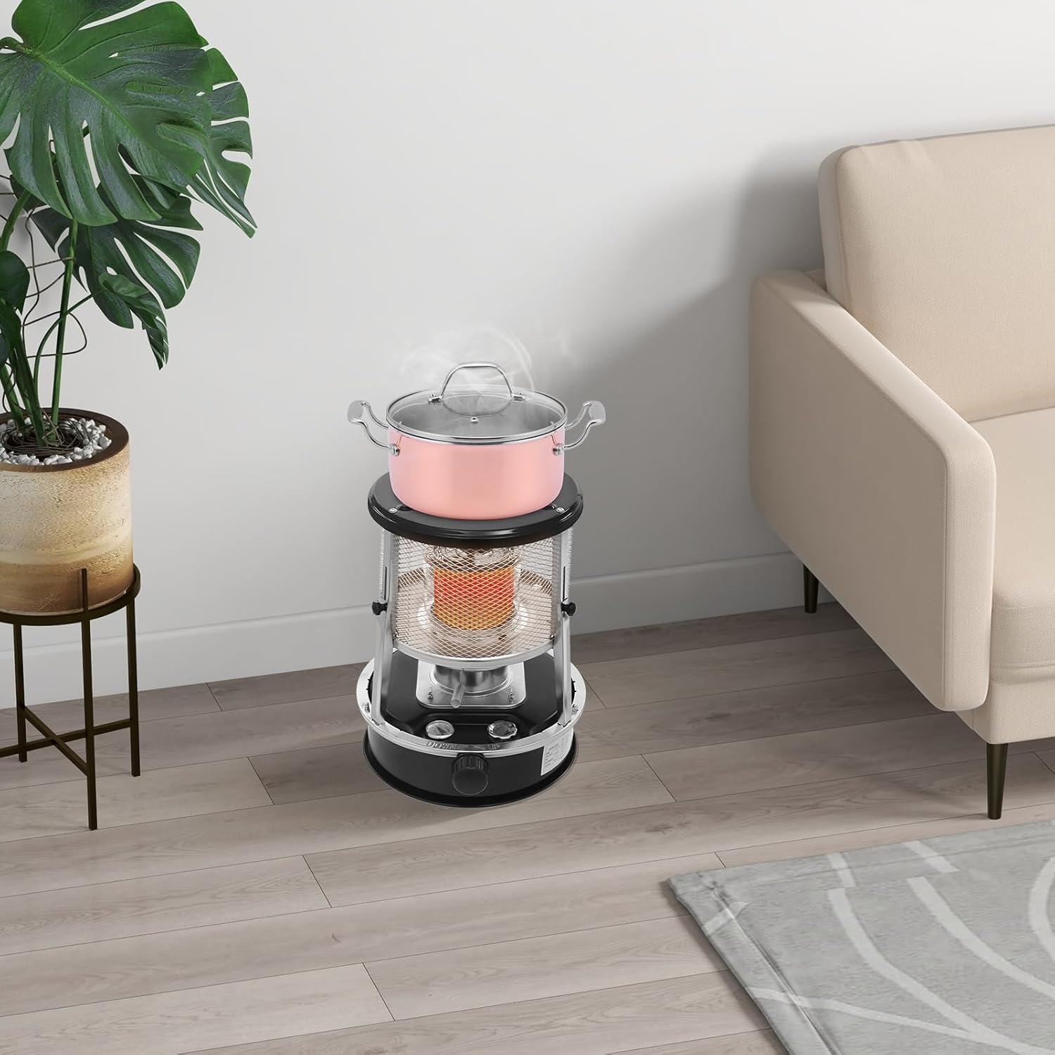 Outdoor Kerosene Heater for Warmth, Portable Black Kerosene Stove Heater, Ideal for Camping, Patio, Emergency Heating, Durable for Homeowners and Outdoor Enthusiasts