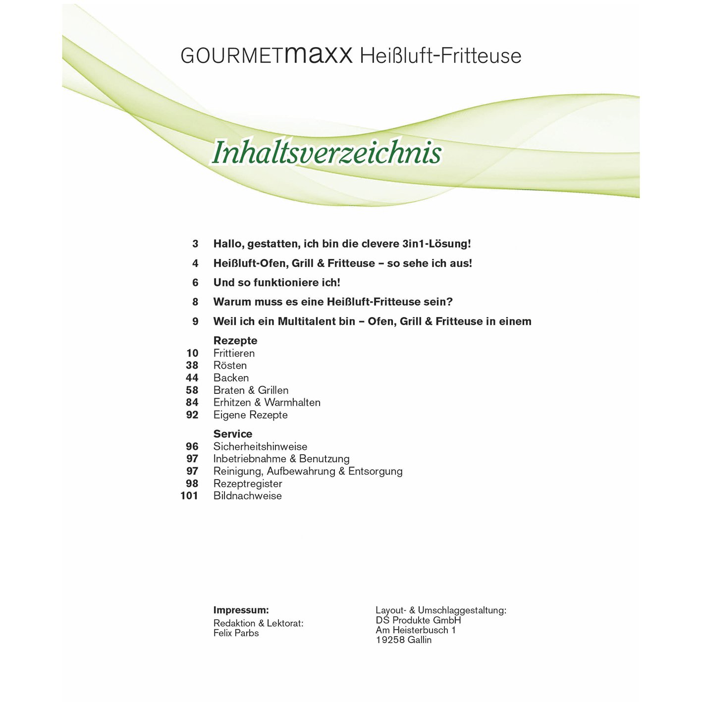 GOURMETmaxx 00181 książka z przepisami na gorące powietrze, smaczne pomysły na przepisy kulinarne