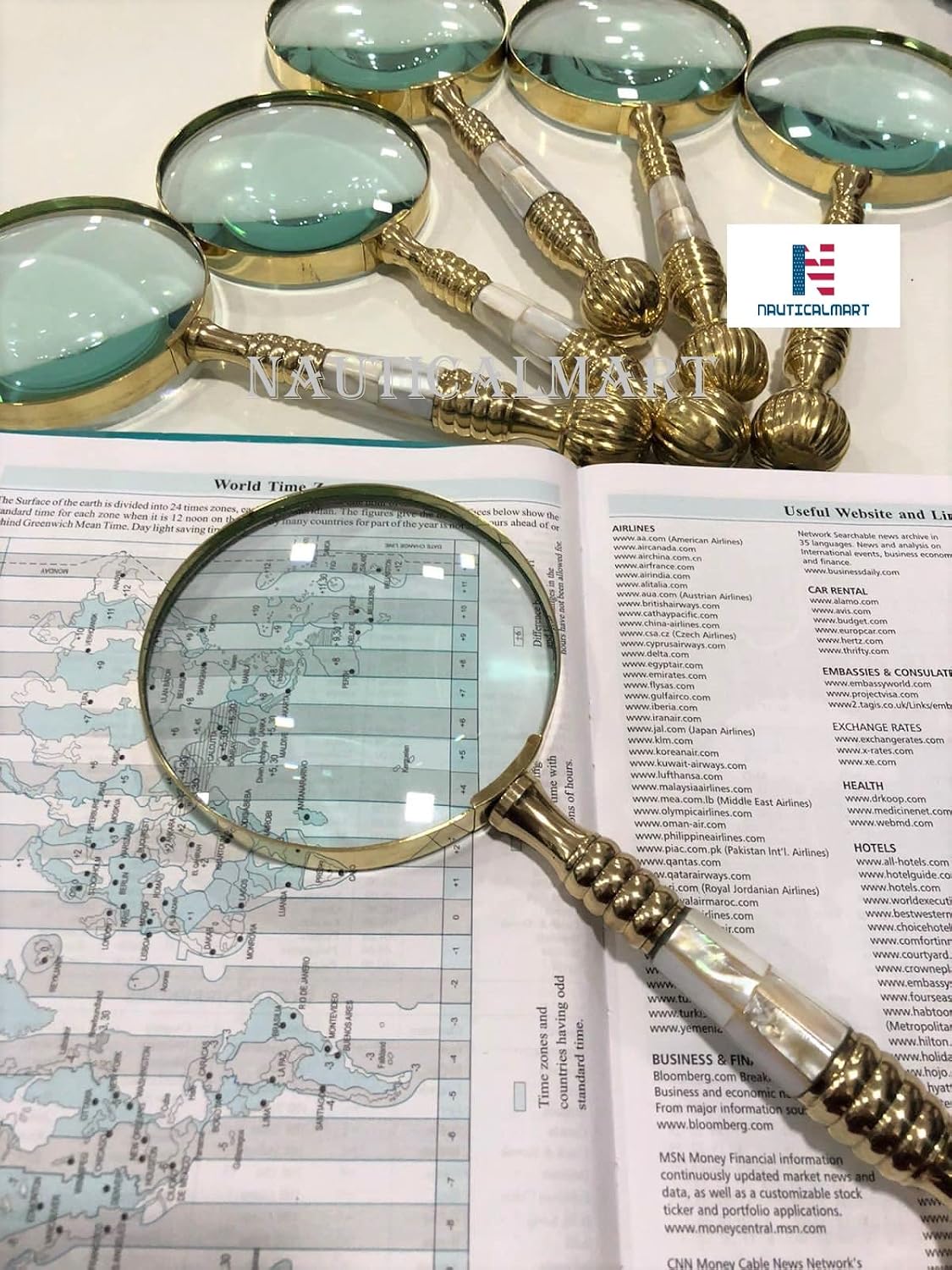 Handheld Magnifier, Brass & Mother of Pearl Handle Magnifier 30X Reading Magnifying Glass Loupe Magnifier for Reading Book, Inspection, Coins, Insects, Rocks, Map, Crossword Puzzle