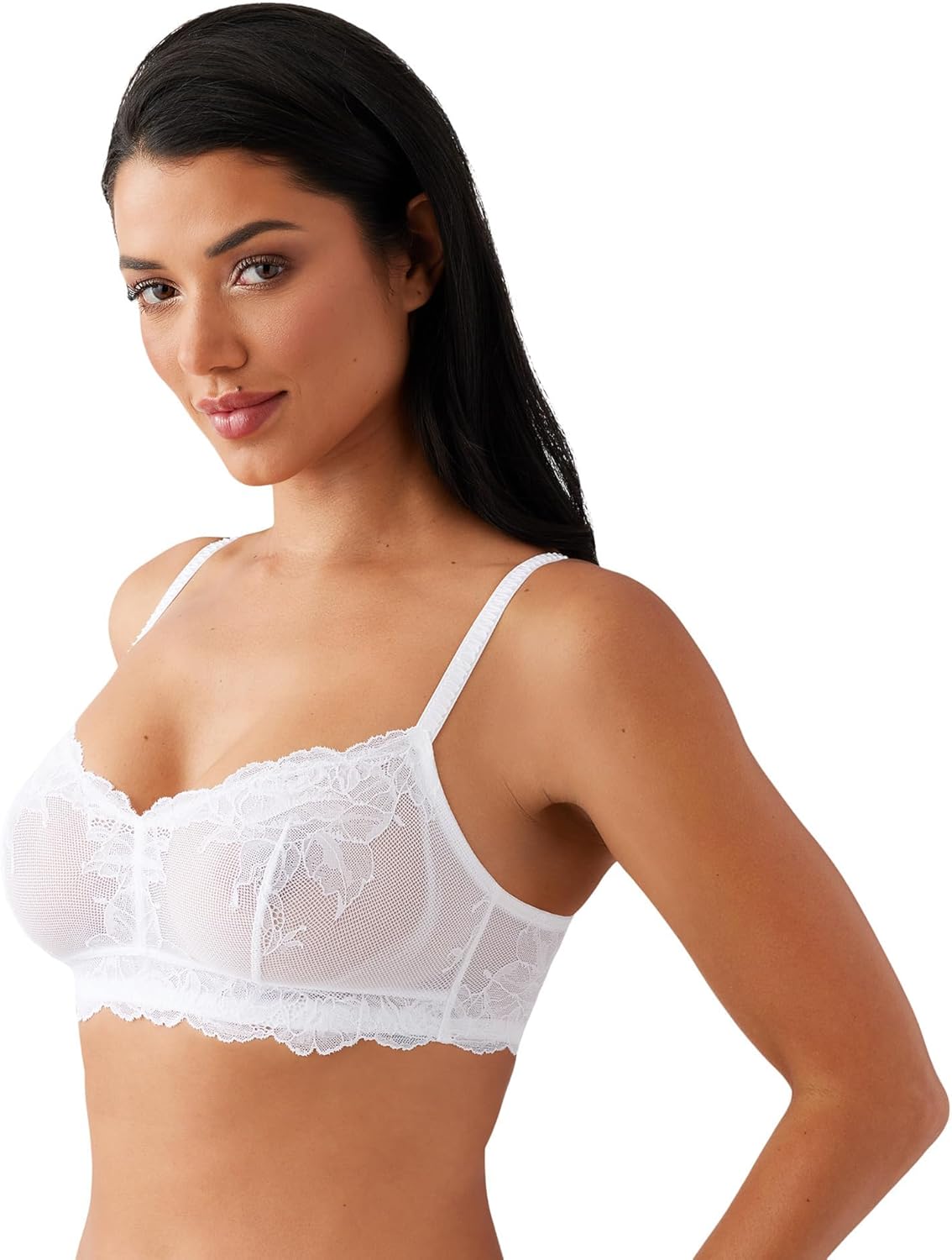 Wacoal Womens Vivid Attraction Mesh Lace Unlined Wire Free Bralette, 810384 - Image 2