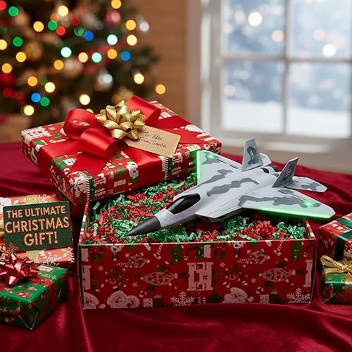 Miniatura 3 de Avión RC Jet Extra con 3 Baterías, Avión de Control Remoto 2025 Regalo de Navidad - Nuevo Modelo de Aviones Luz LED Avión de Combate Juguete del