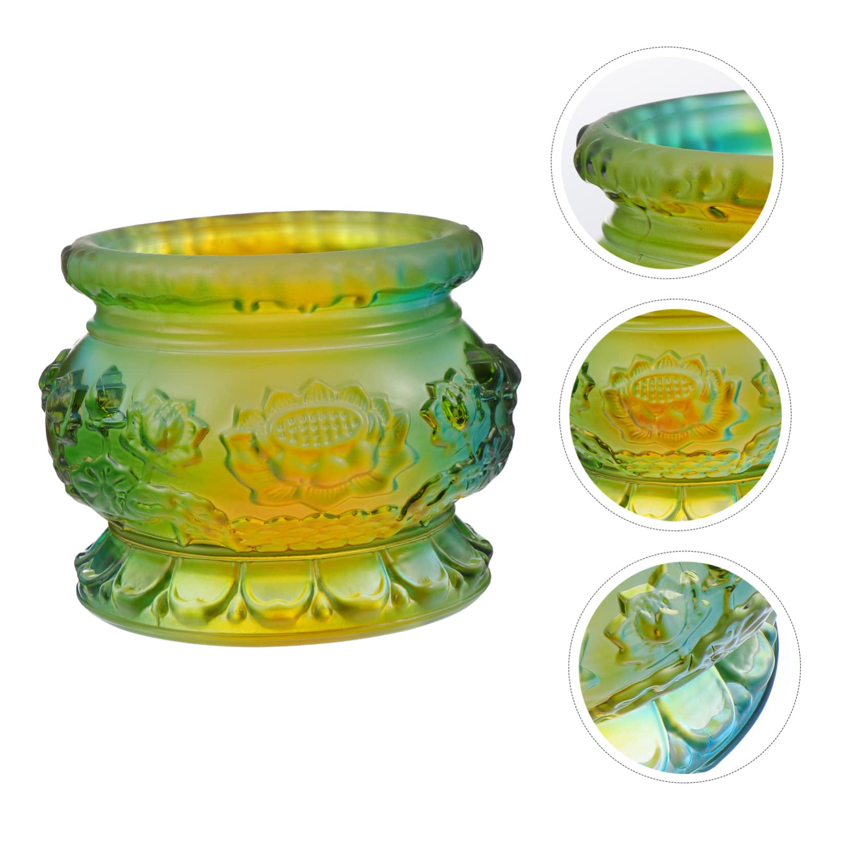 Lotus Räucherstäbchenhalter aus Glas, 1 Stück, Fein Verarbeitet | Hitzebeständig, Kreative Form mit Abgerundeten Kanten, Elegant, für Büro und Zuhause