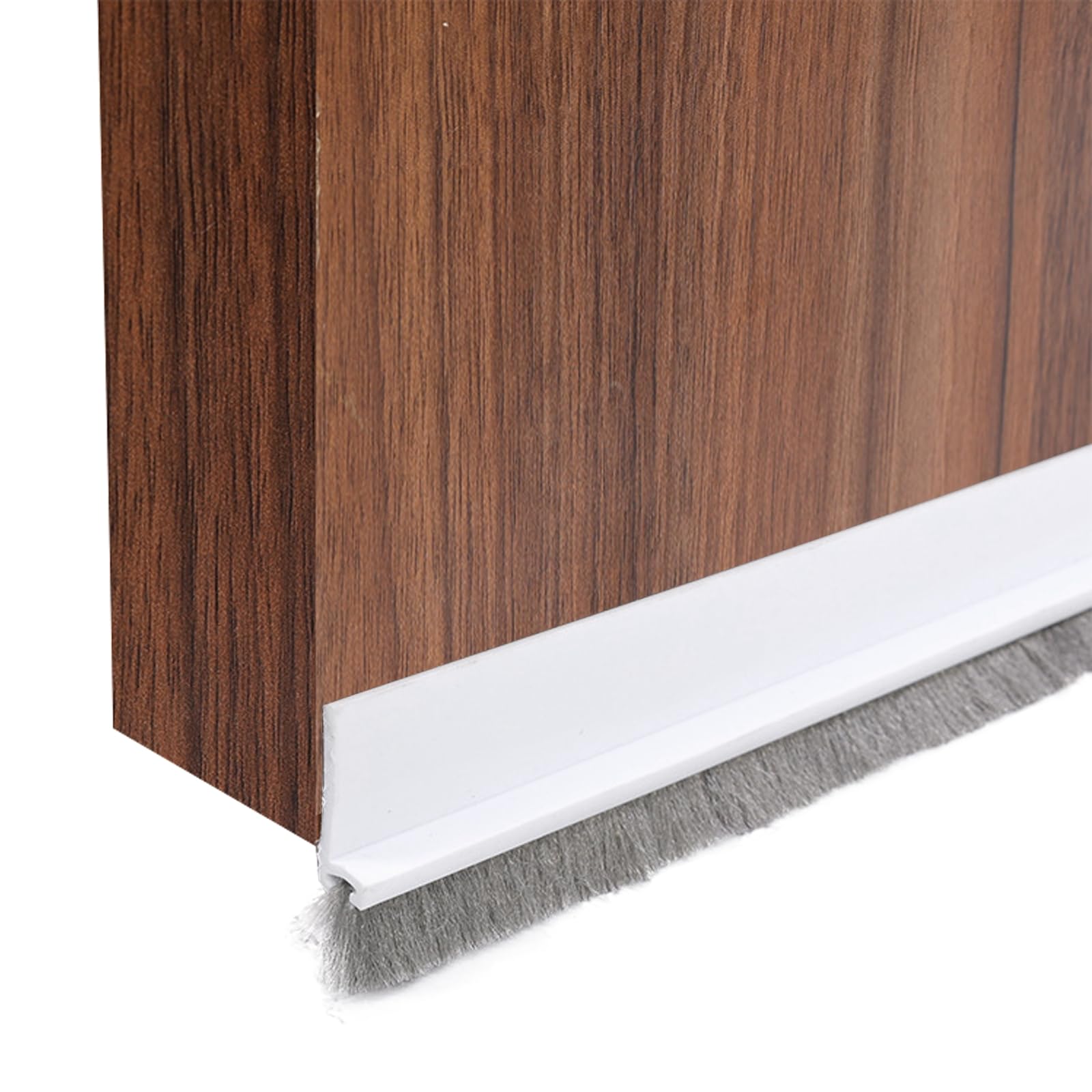 GGTTNRT Tira de cepillo para puerta, burlete para puertas, tira de burlete de puerta, autoadhesiva, cortable, sello de puerta de 100 cm de longitud (blanco, 30 mm)